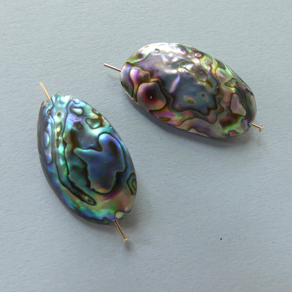 Natural Marquise Rainbow Abalone Shell Bead 1pc Natural Shell Accent Bead Beading Crafter Gift June Birthstone DIY Jewelry
