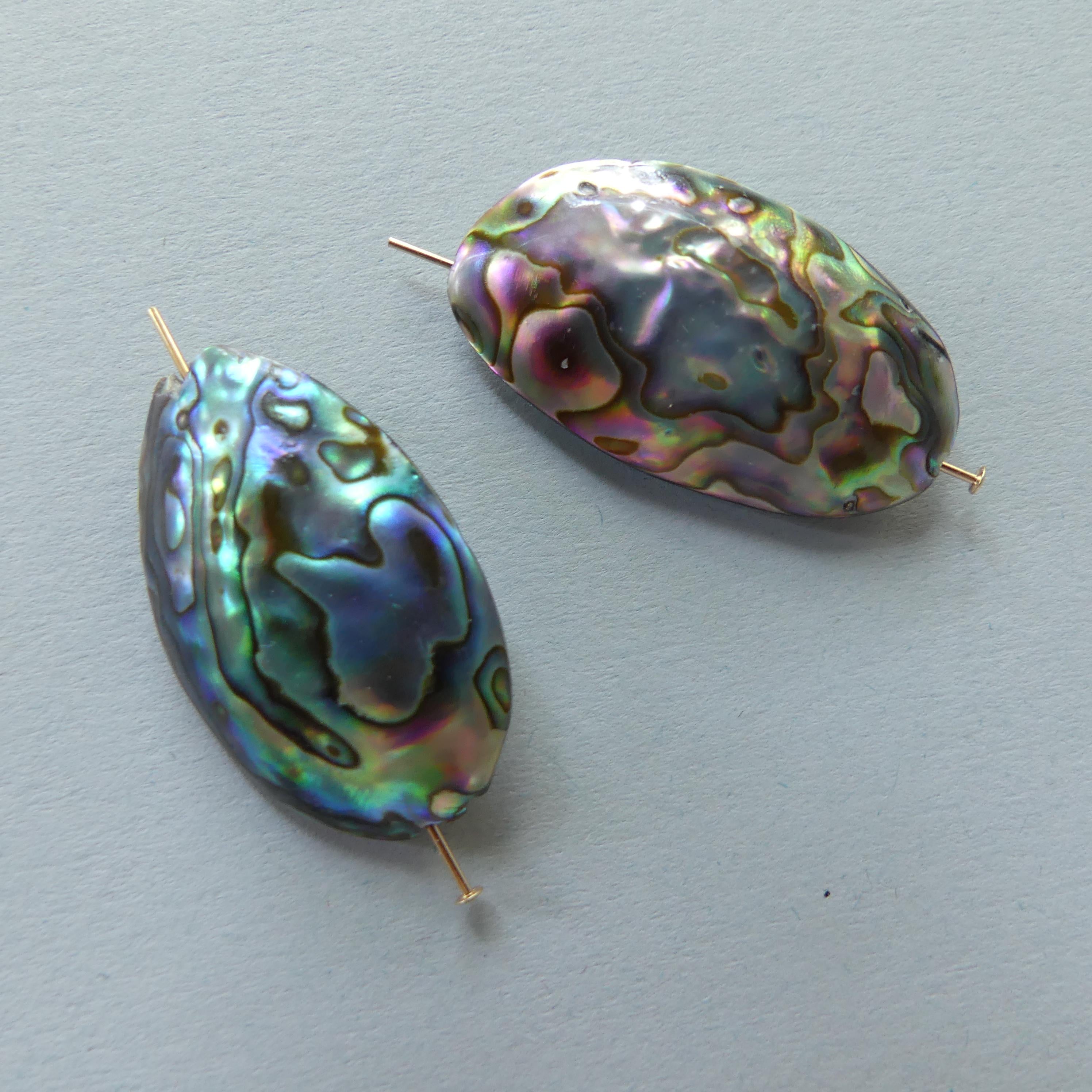 Natural Marquise Rainbow Abalone Shell Bead 1pc Natural Shell Accent Bead Beading Crafter Gift June Birthstone DIY Jewelry