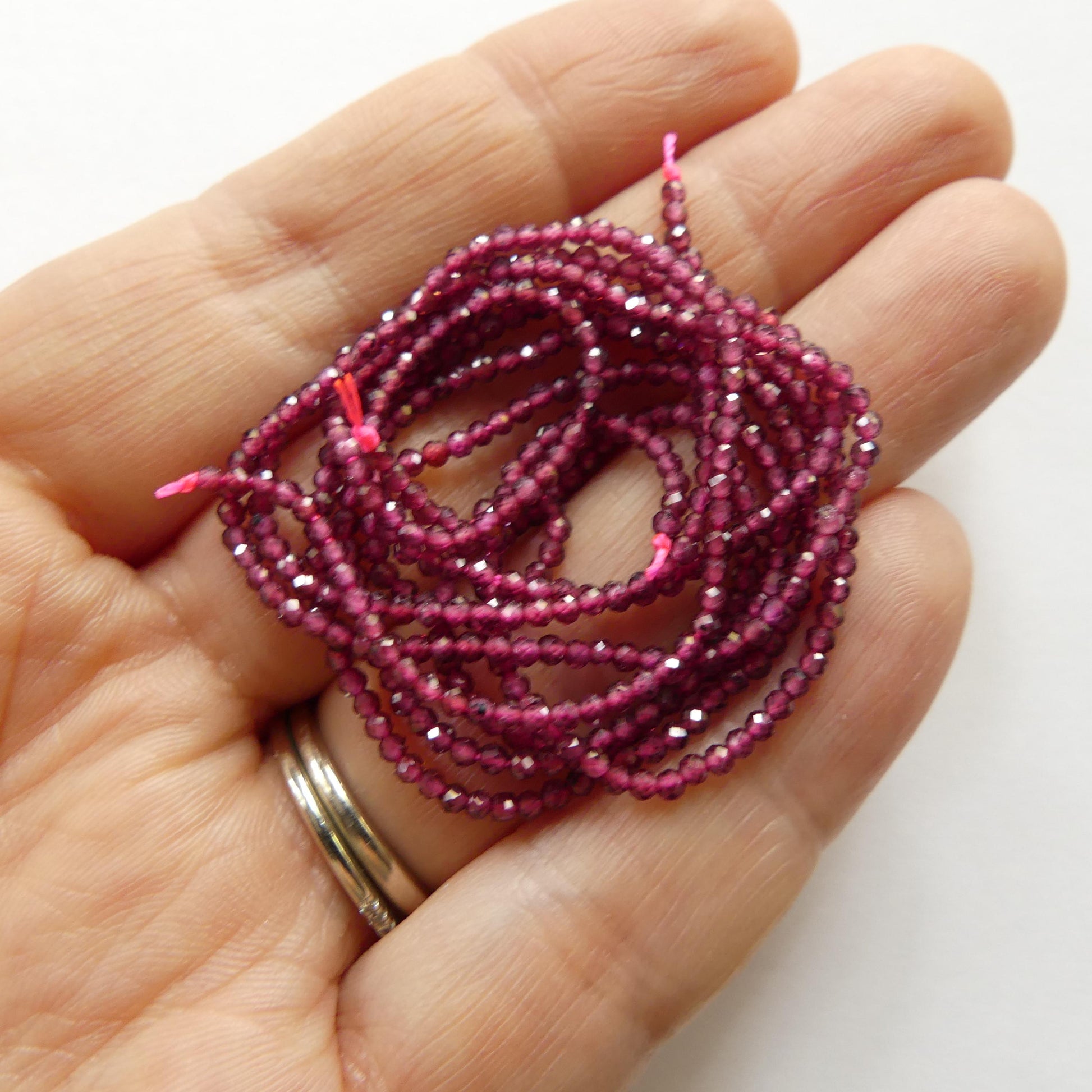 1.8mm AAA Pyrope Garnet Beads Micro Faceted Beads 15" Natural Garnet Gemstone Beads Beading Crafter Gift