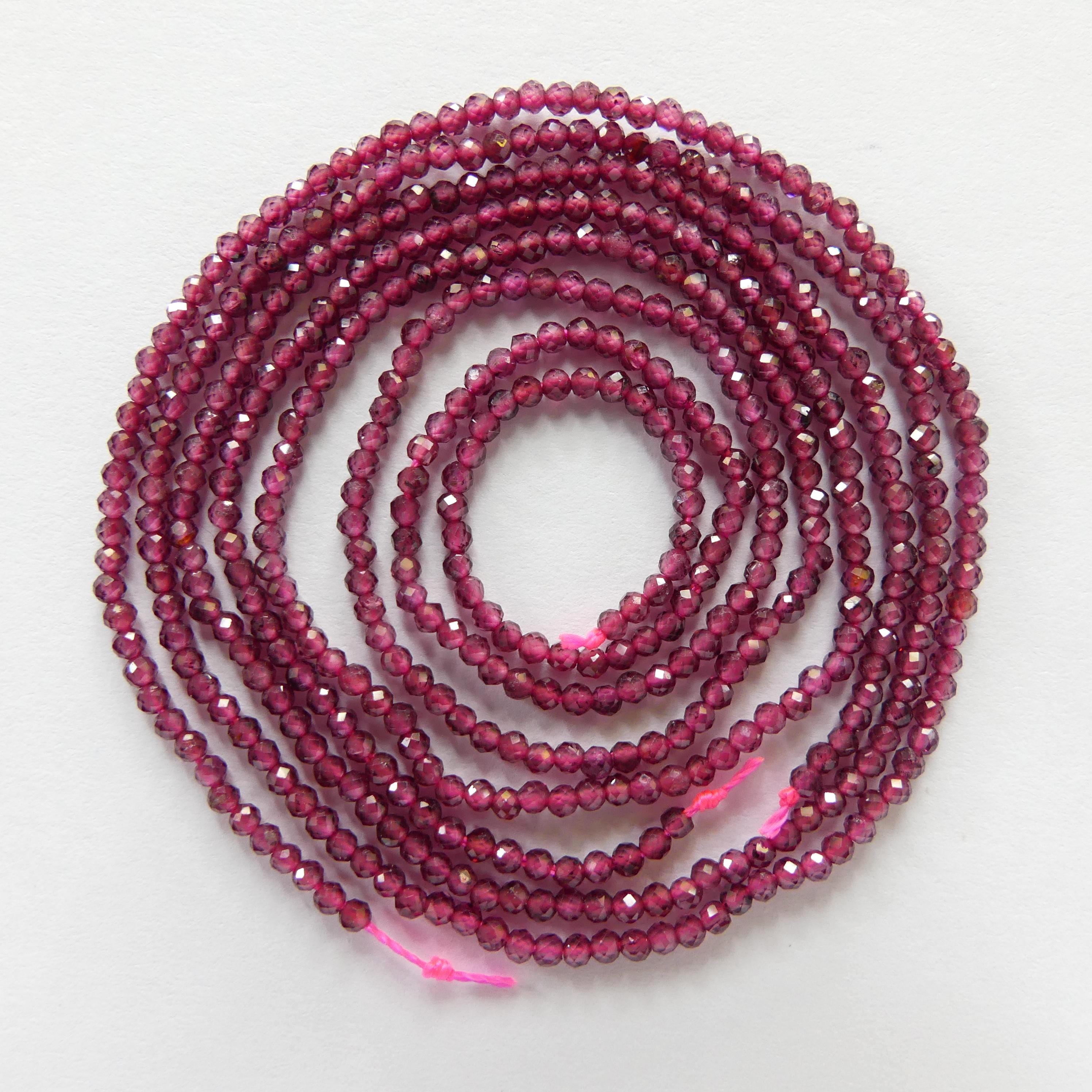 1.8mm AAA Pyrope Garnet Beads Micro Faceted Beads 15" Natural Garnet Gemstone Beads Beading Crafter Gift