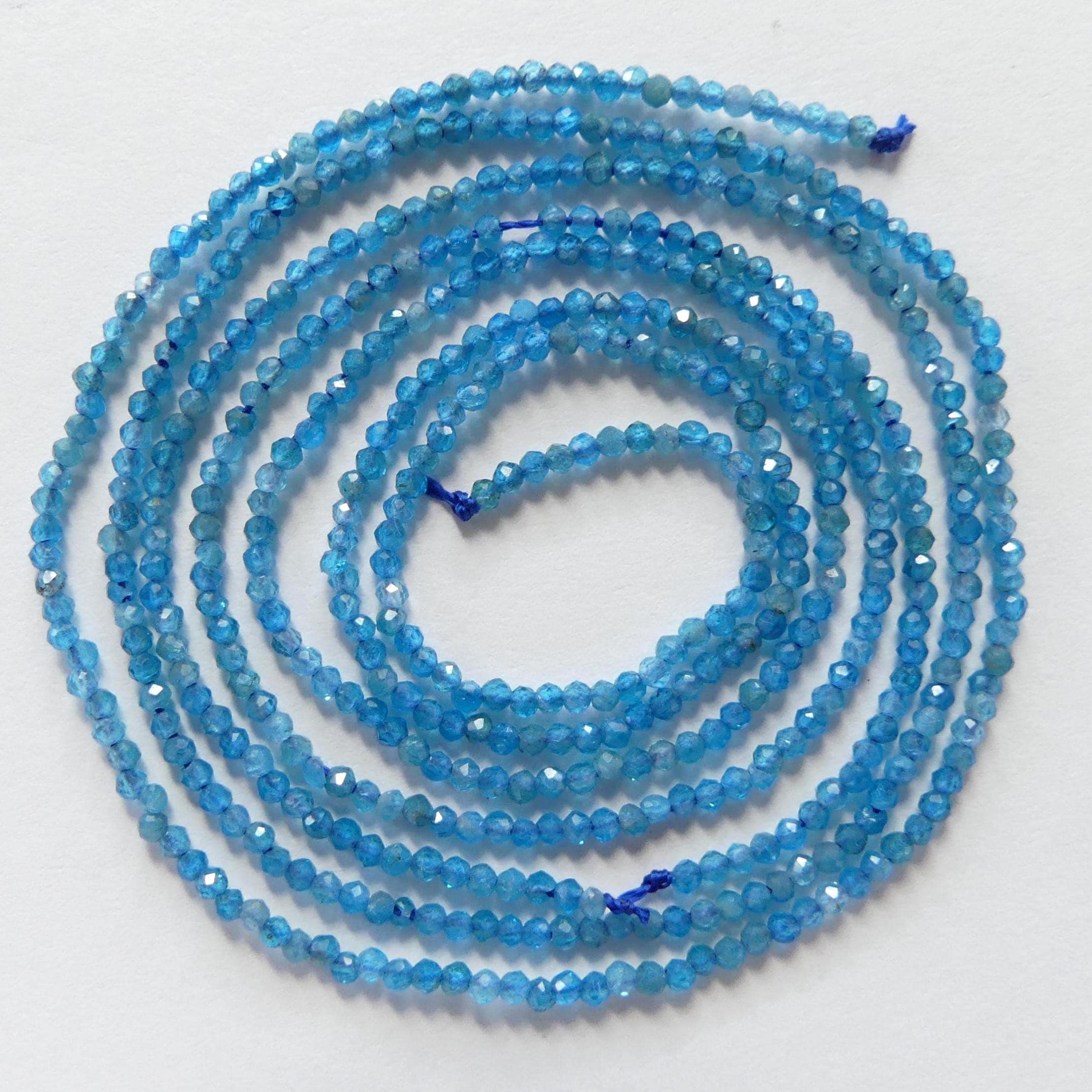1.8mm Blue Apatite Faceted Beads 15" Genuine Gemstone Beads for Jewelry Making Beading Craft Gift Beads Tiny 2mm Seed Beads