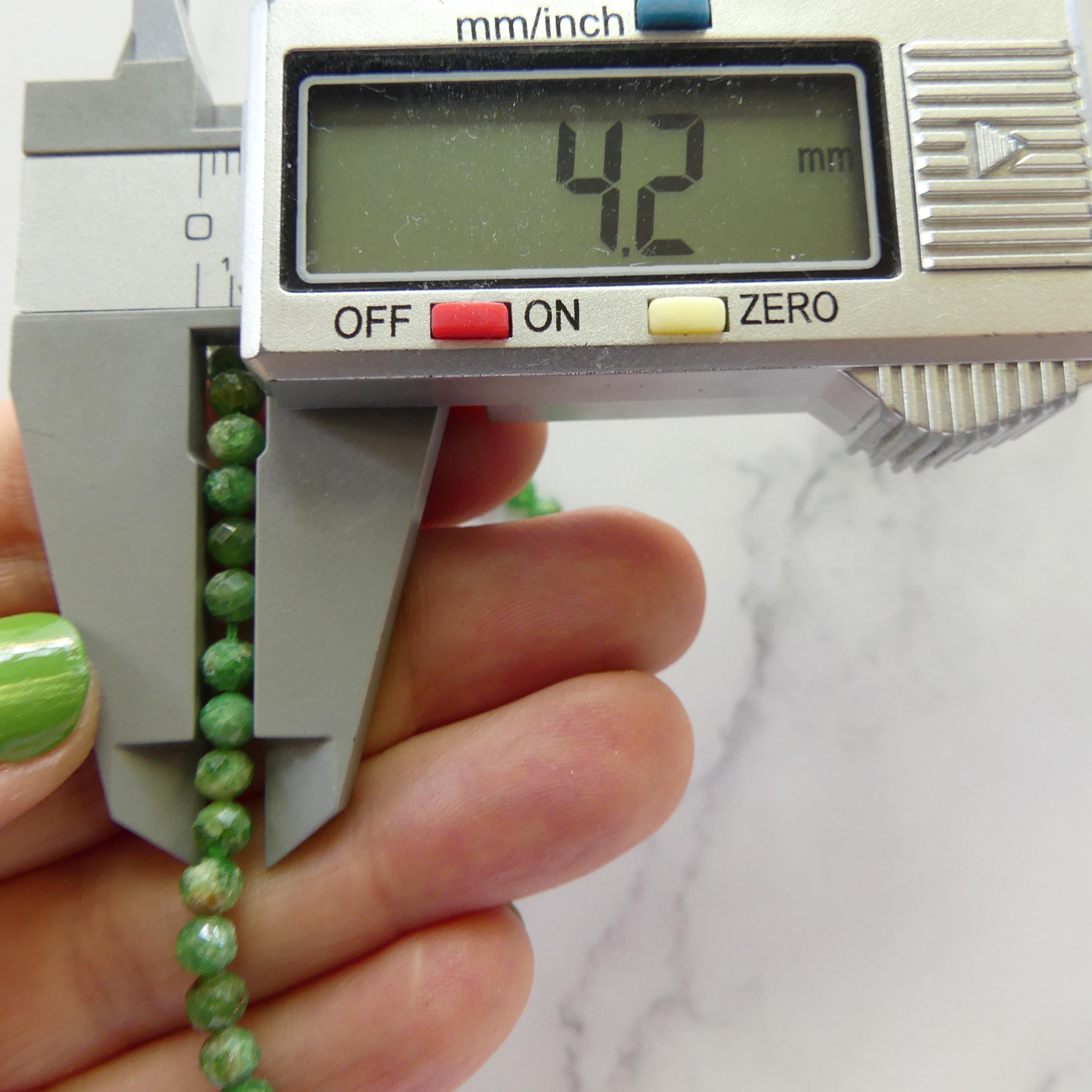 4mm Tsavorite Garnet Beads Faceted Beads 15" Natural Raw Tsavorite Garnet Gemstone Beads Beading Crafter Gift January Birthstone