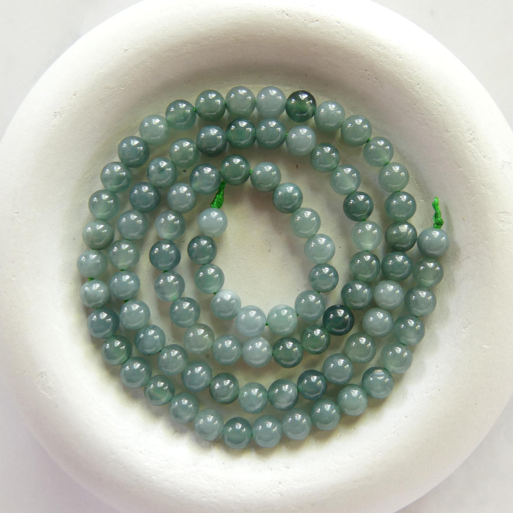 4mm Natural AAA Jade Beads 15" Guatemala Jadeite Genuine Gemstone Beads Natural Burma Jade Dark Green Jewelry Making Beading Craft Gift