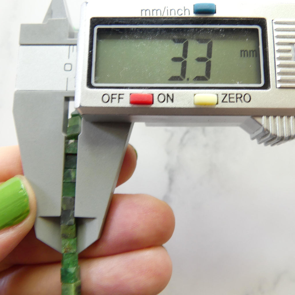 3mm Raw Tsavorite Garnet Cube Beads 15" Natural Tsavorite Green Garnet Gemstone Beads Crystal Beading Crafter Gift January Birthstone