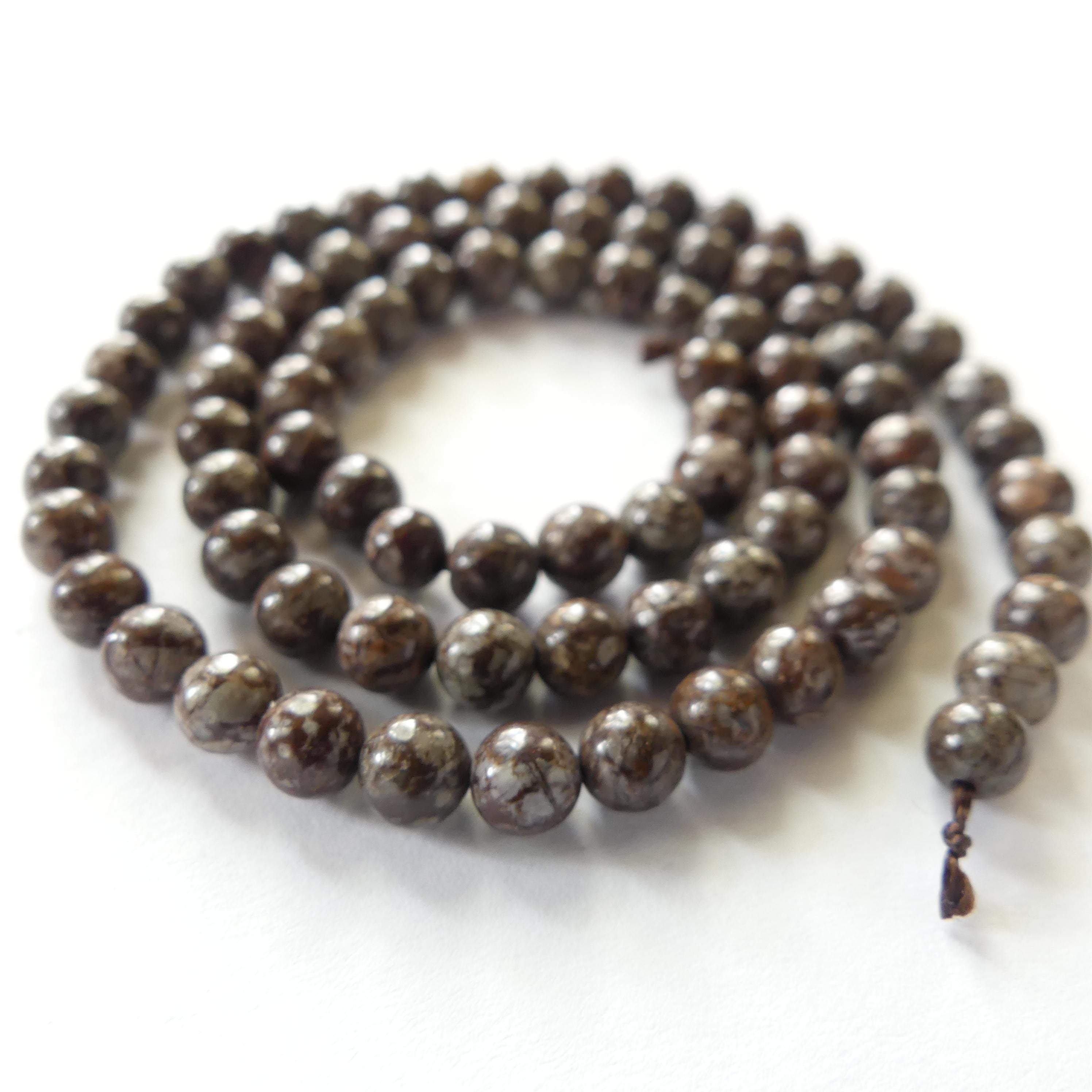 4mm 5mm Brown Snowflake Obsidian Beads Faceted Brown White Obsidian Genuine Beads 15" Gemstone Beads Beading Crafter Gift DIY Jewelry Making