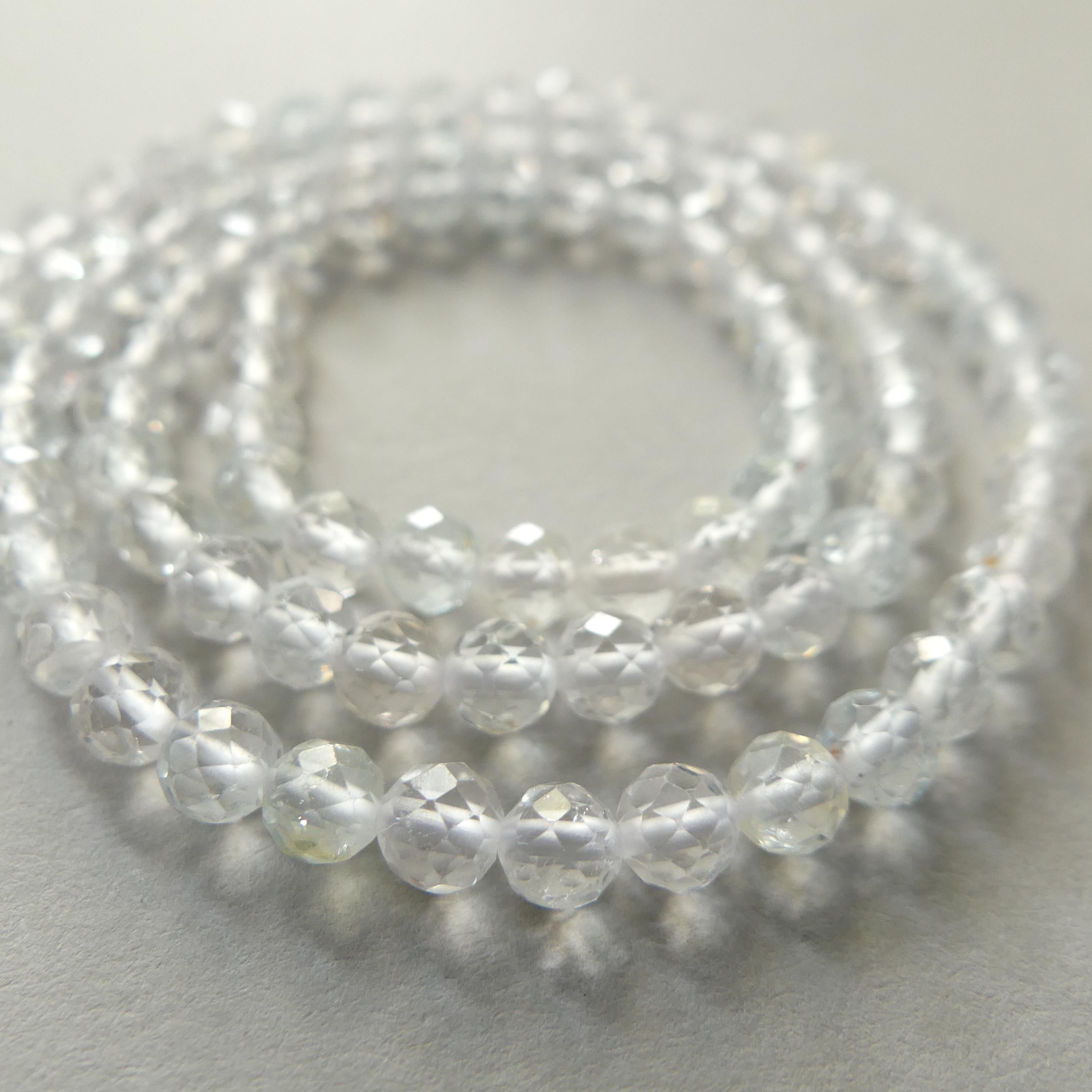 4mm AAA White Topaz Faceted Beads 15" Natural Topaz Clear Sparkly Gemstone Beads Beading Crafter Gift April Birthstone DIY Jewelry