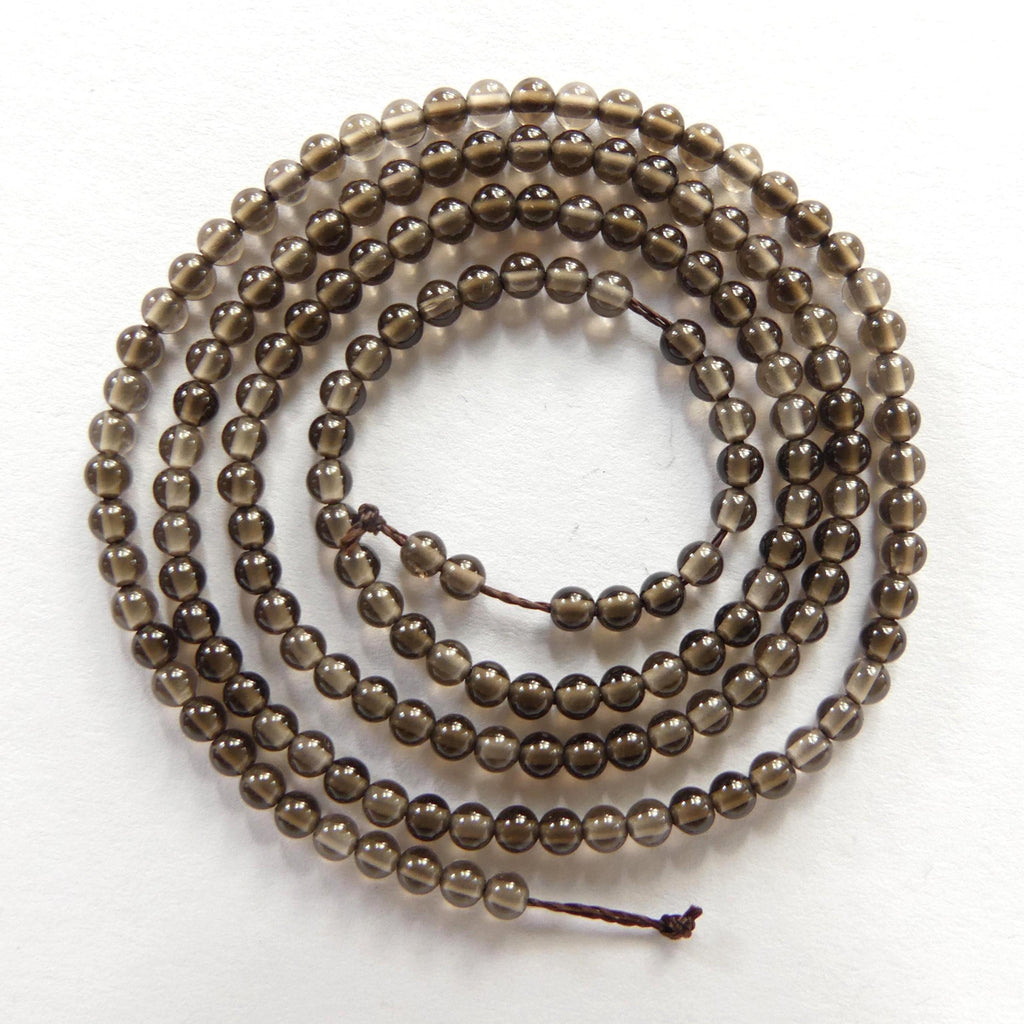 2mm 2.5mm AAA Smoky Quartz Beads Smooth Genuine Beads 15" Smooth Smoky Quartz Gemstone Beads Beading Crafter Gift