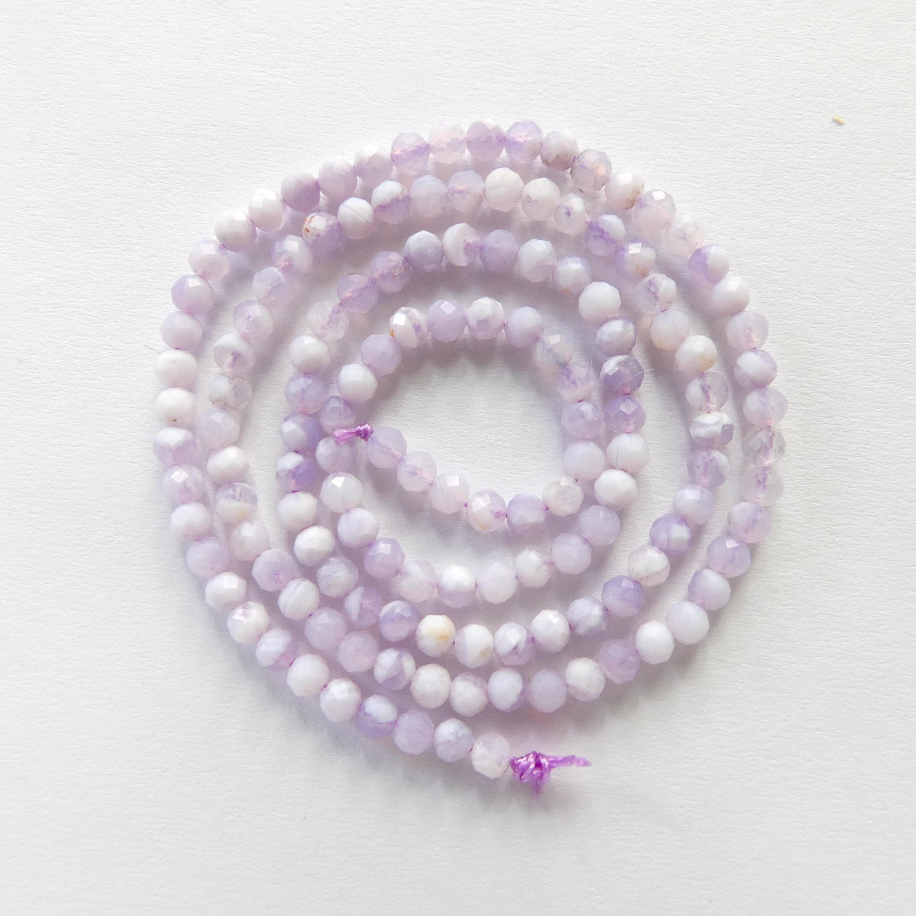 3mm Purple Opal Beads 15" Opal Genuine Gemstone Beads Natural Peruvian Opal for Jewelry Making Beading Craft Gift Beads October birthstone