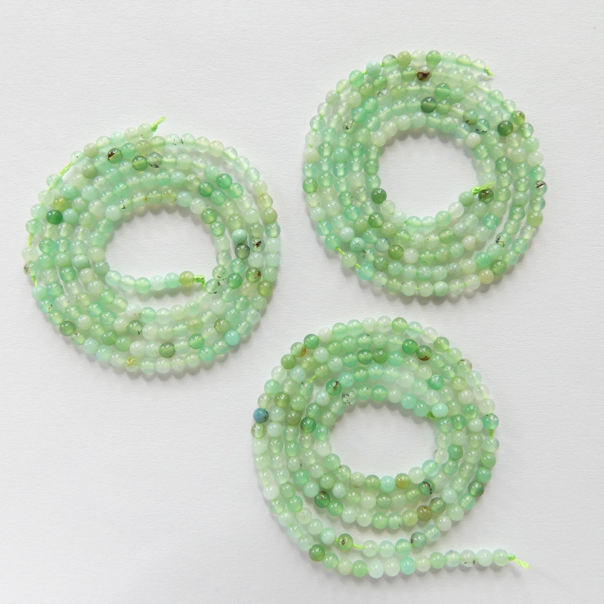 2mm Chrysoprase Smooth Beads 15" Mint Green Genuine Gemstone Beads for Jewelry Making Beading Craft Gift Beads Seed Beads