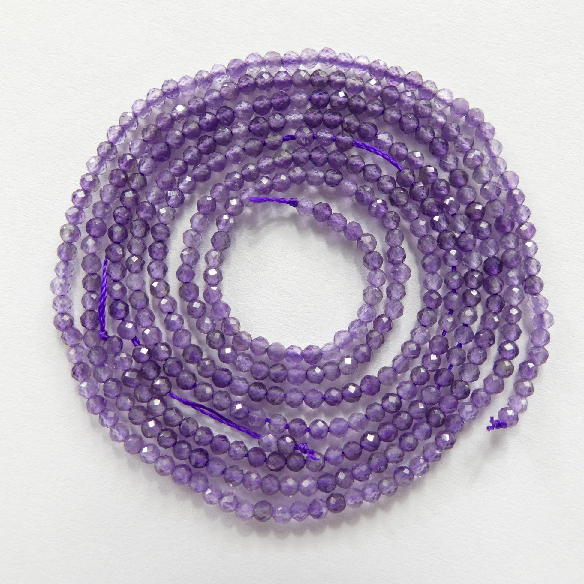 2mm AAA Amethyst Beads Micro Faceted Beads 15.5" Purple Natural Amethyst Gemstone Beads Beading Crafter Gift February Birthstone