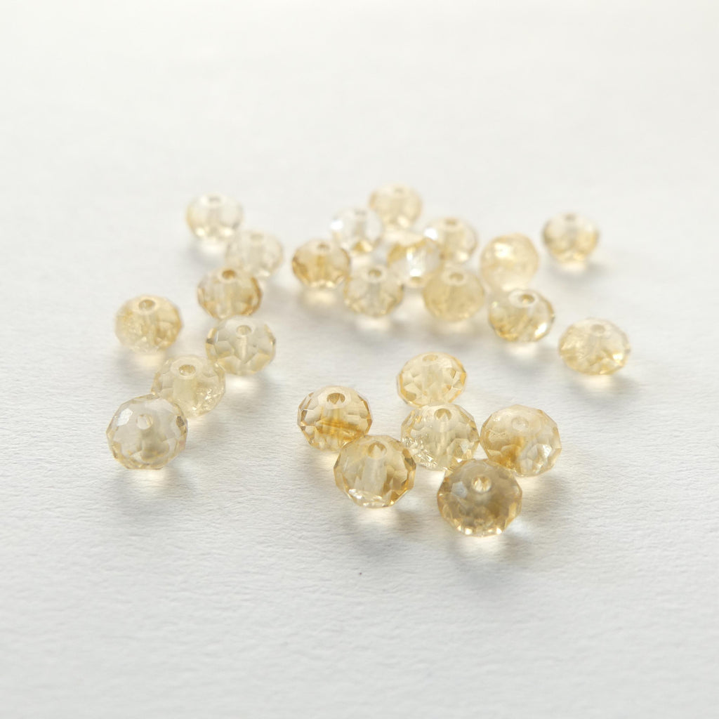 4.5mm Natural AAA Citrine Beads Faceted Rondel 15" Raw Genuine Gemstone Beads Jewelry Making Beading Craft Gift Beads November Birthstone