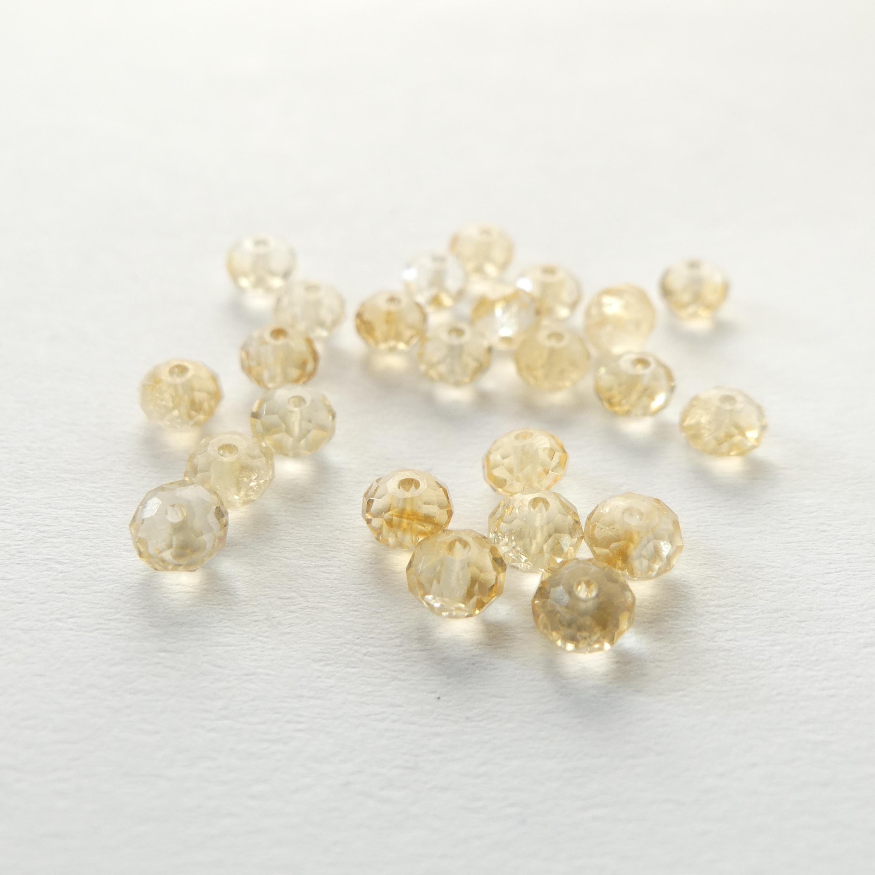 4.5mm Natural AAA Citrine Beads Faceted Rondel 15" Raw Genuine Gemstone Beads Jewelry Making Beading Craft Gift Beads November Birthstone