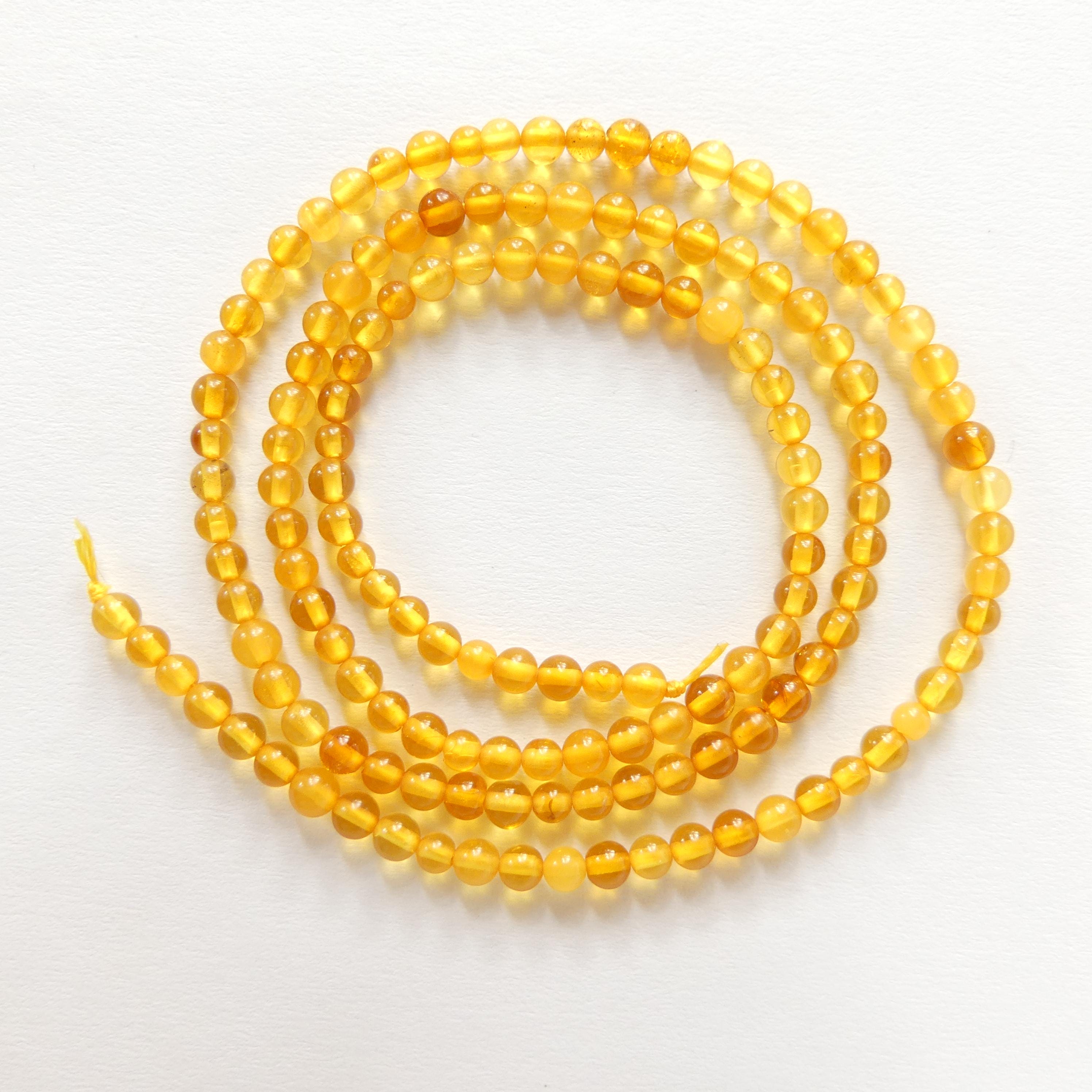 3mm Baltic Amber Beads Honey Amber Beads 16' Lemon Amber Golden Genuine Beads