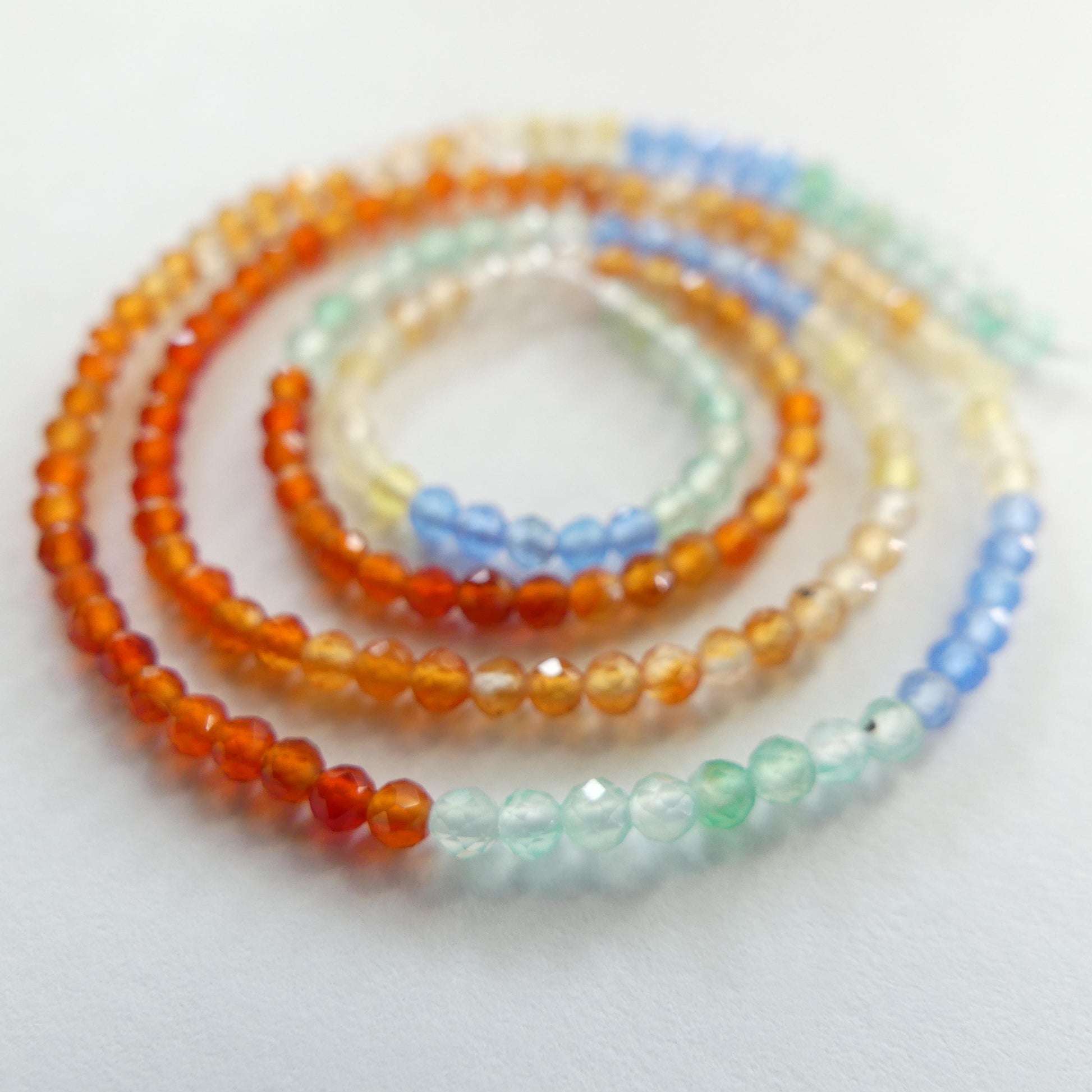 2mm Colorful Agate Micro Faceted Beads Genuine Agate Multi Color Beads 15" Sparkly Gemstone Beads for Jewelry Making
