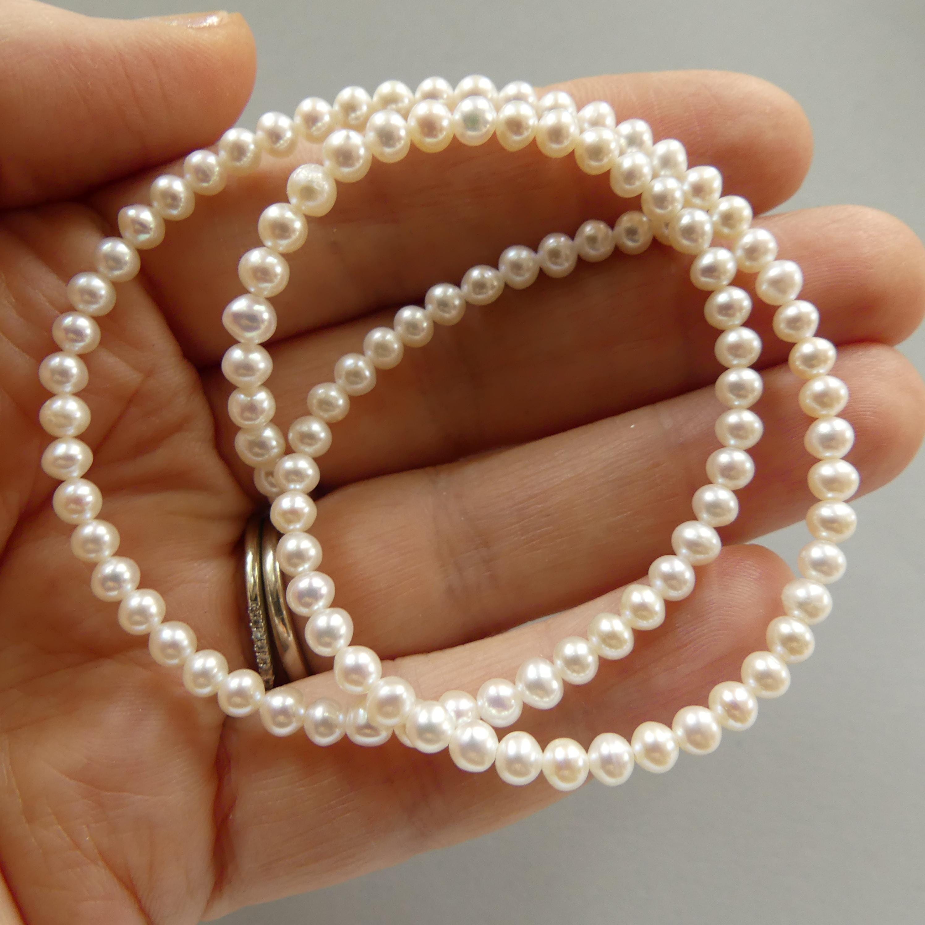 3.5mm AAAAA Freshwater Pearl Beads Potato Pearls White Baroque 6.5" Beads Beading Crafter Gift June Birthstone DIY Jewelry