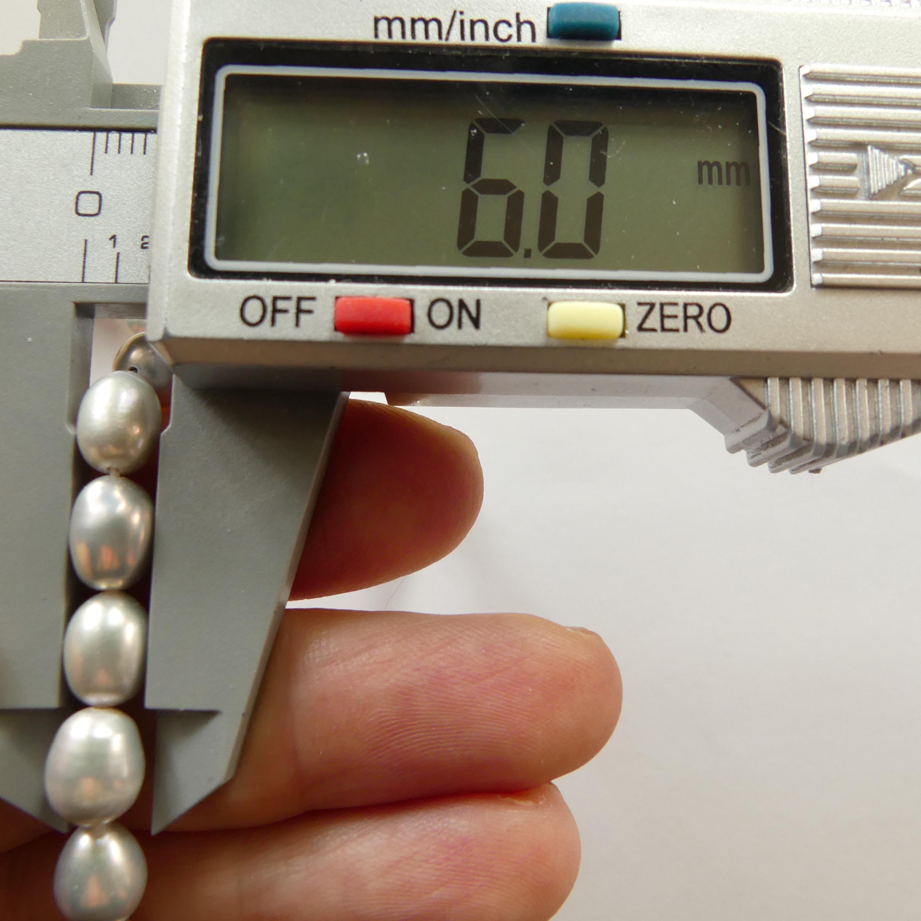 6mm Silver Gray Freshwater Pearl Beads Rice Shape Pearls Baroque 6.5" Beads Beading Crafter Gift June Birthstone DIY Jewelry