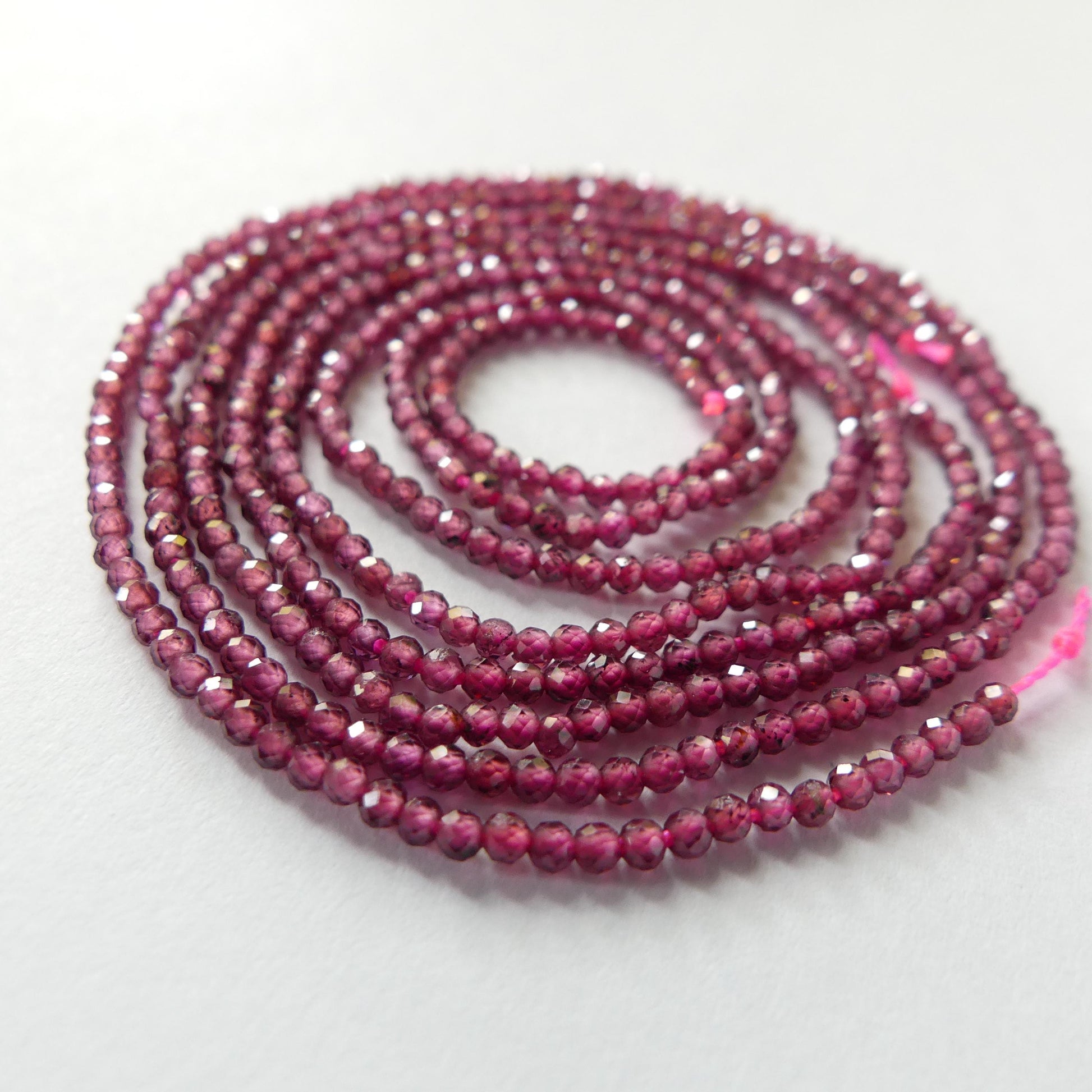1.8mm AAA Pyrope Garnet Beads Micro Faceted Beads 15" Natural Garnet Gemstone Beads Beading Crafter Gift