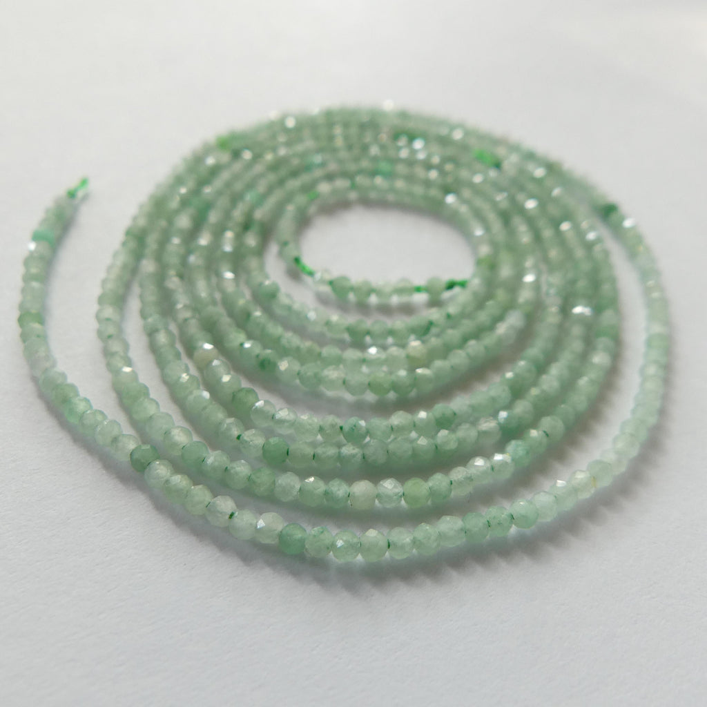 1.9mm Burma Jade Beads Faceted 15" Burma Jadeite Genuine Gemstone Beads Sparkly Natural Jade for Jewelry Making Beading Craft Gift Beads