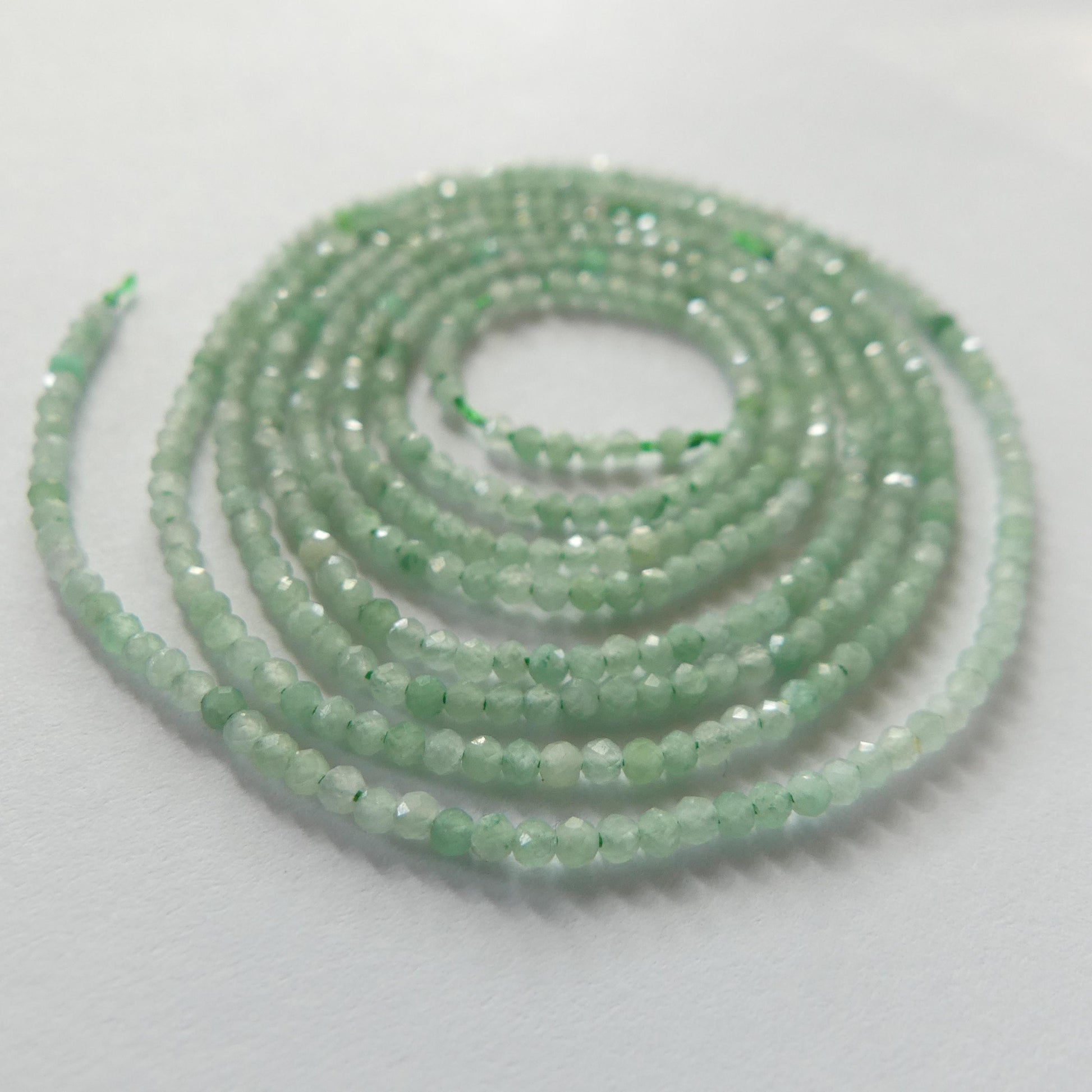 1.9mm Burma Jade Beads Faceted 15" Burma Jadeite Genuine Gemstone Beads Sparkly Natural Jade for Jewelry Making Beading Craft Gift Beads