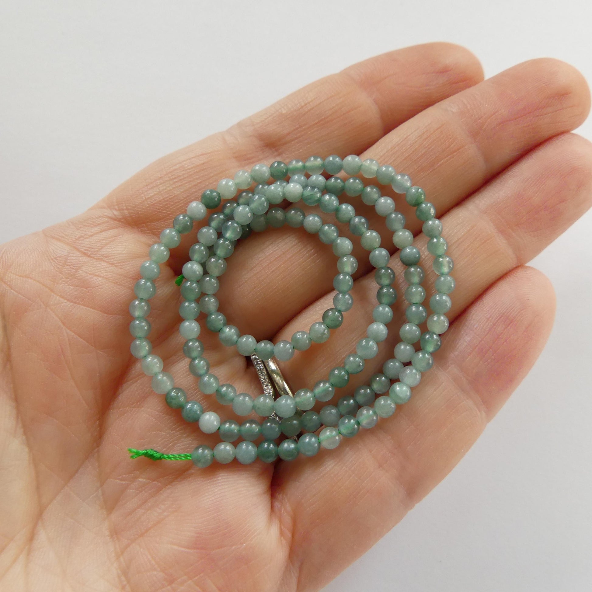 3mm Natural AAA Jade Beads 15" Guatemala Jadeite Genuine Gemstone Beads Natural Burma Jade Dark Green Jewelry Making Beading Craft Gift
