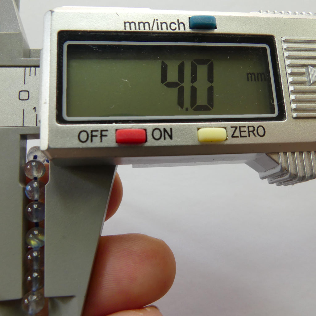 4mm AAA Labradorite Beads Smooth Labradorite Genuine Blue Flash Beads 15" Gray Gemstone Beads for DIY Jewelry Making Crafter Gift