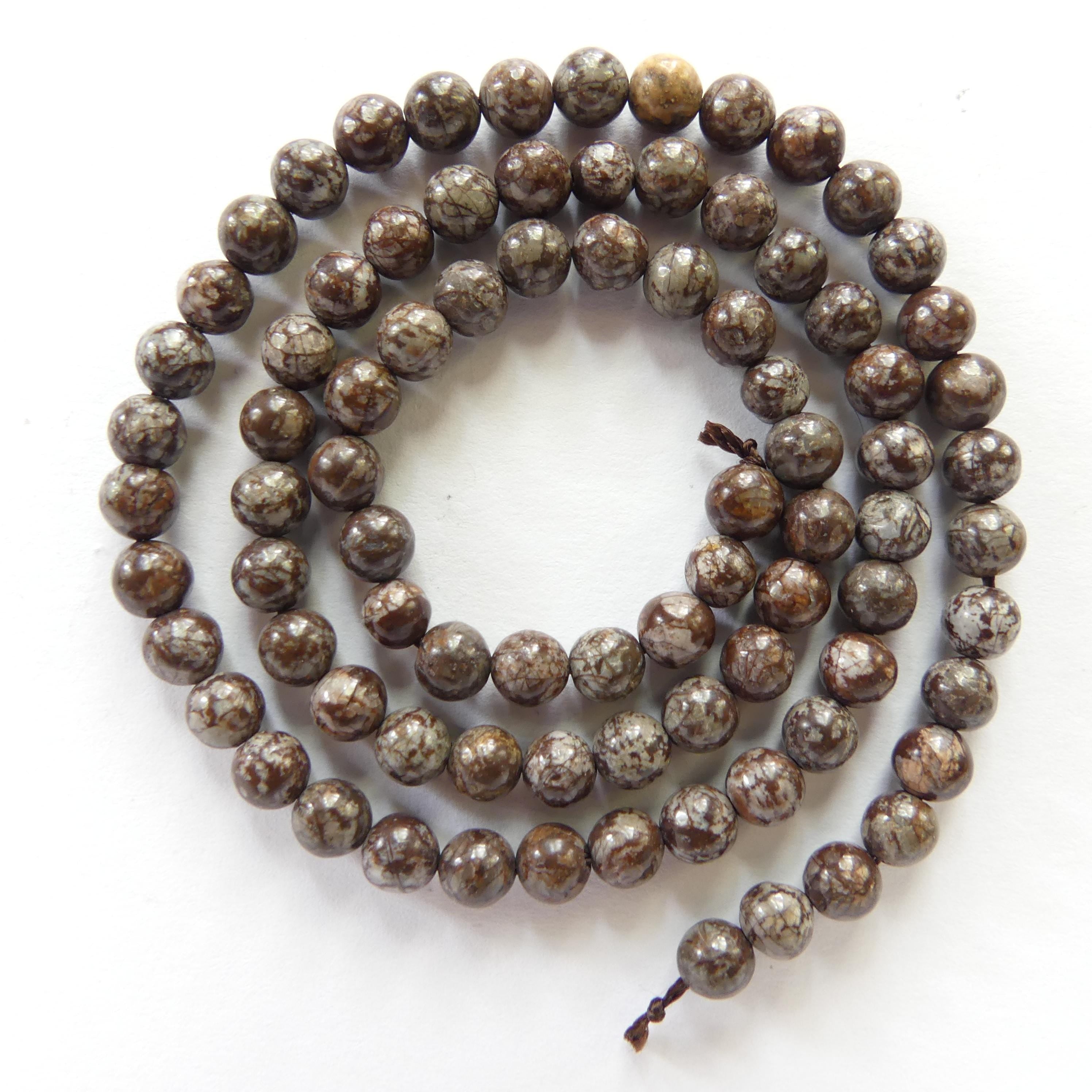 4mm 5mm Brown Snowflake Obsidian Beads Faceted Brown White Obsidian Genuine Beads 15" Gemstone Beads Beading Crafter Gift DIY Jewelry Making