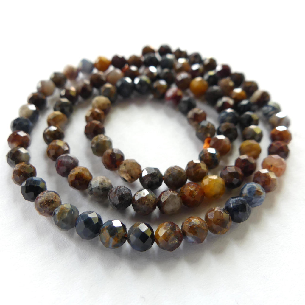 4mm Pietersite Faceted Beads Round Genuine Beads 15" Sparkly Gemstone Beads Crystal for Jewelry Making Crafter Gift