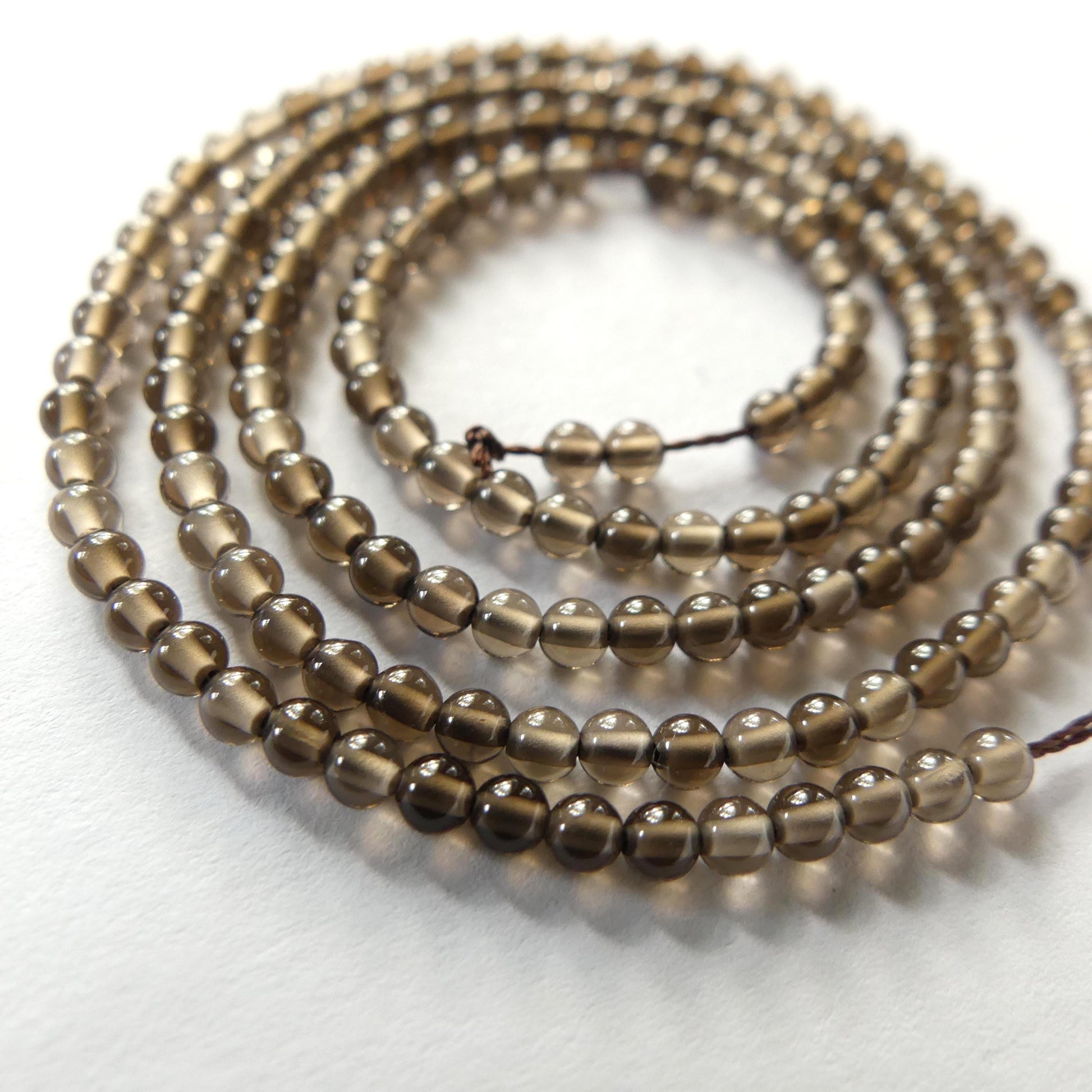2mm 2.5mm AAA Smoky Quartz Beads Smooth Genuine Beads 15" Smooth Smoky Quartz Gemstone Beads Beading Crafter Gift