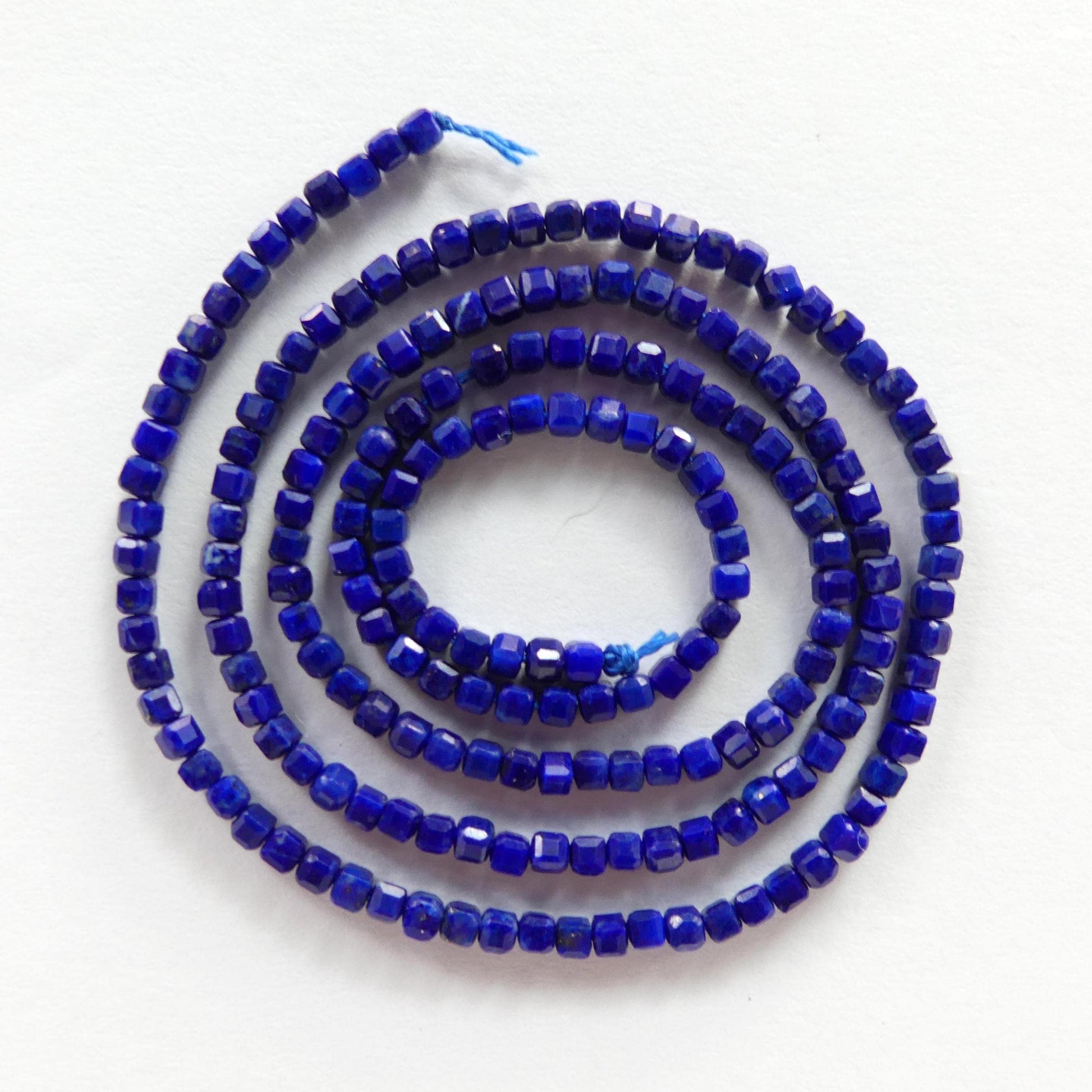 2mm AAA Lapis Lazuli Faceted Cube Beads 15" Blue Lapis Gemstone Beads for Jewelry Making Beading Craft Gift Beads DIY Jewelry Making