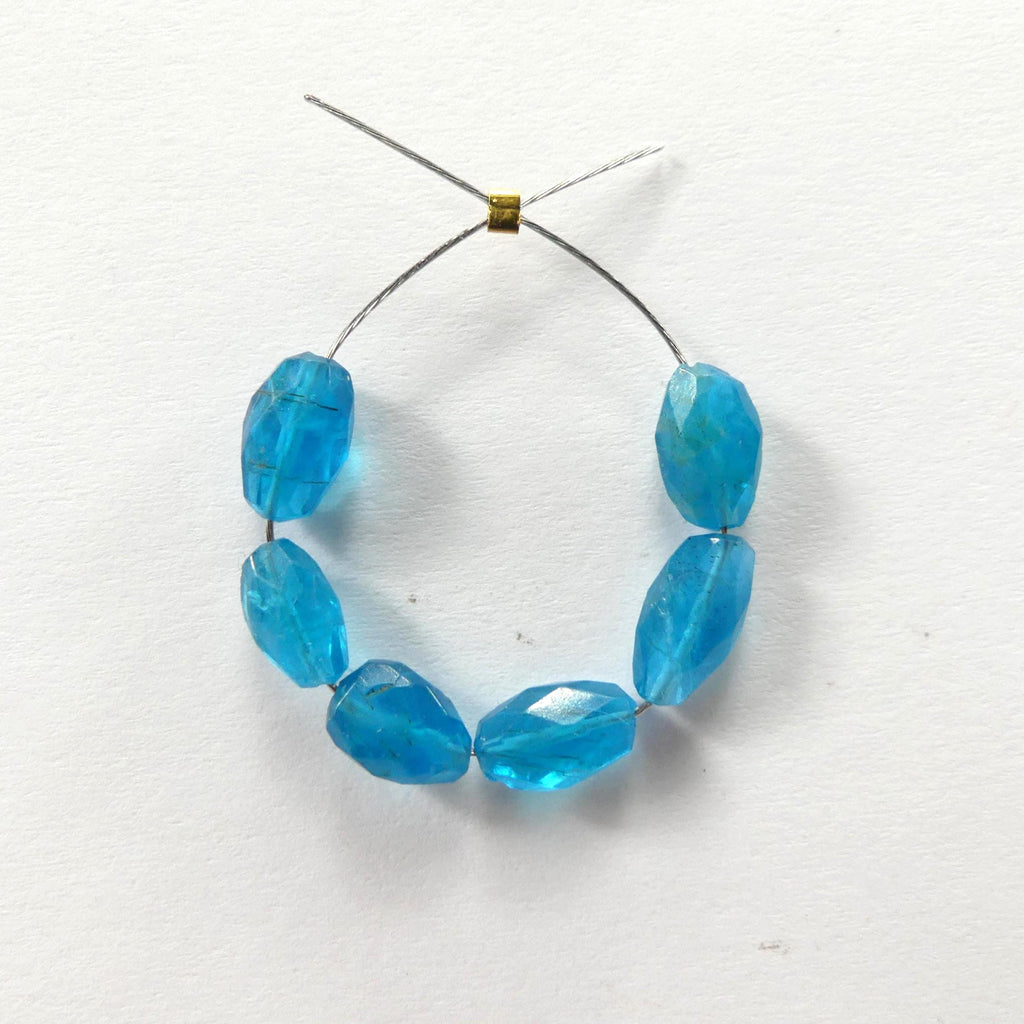 5mm Neon Apatite Oval Beads Faceted 6 Pcs Genuine Gemstone Beads Jewelry Making Beading Craft Gift DIY Earrings supplies May Birthstone
