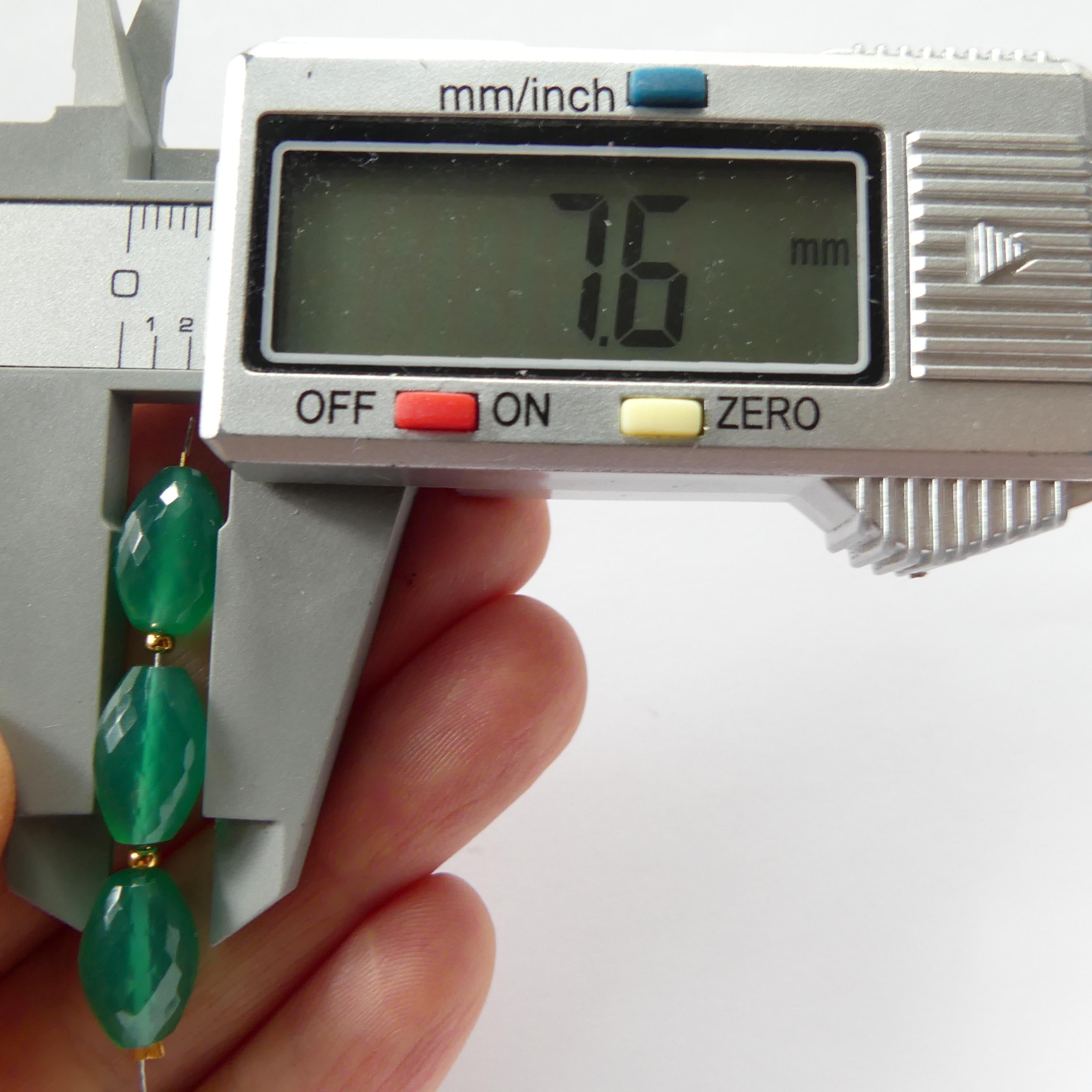 AAA Green Onyx Barrel Beads Faceted Oval 2 Pcs Genuine Gemstone Beads Jewelry Making Beading Craft Gift DIY Earrings supplies May Birthstone