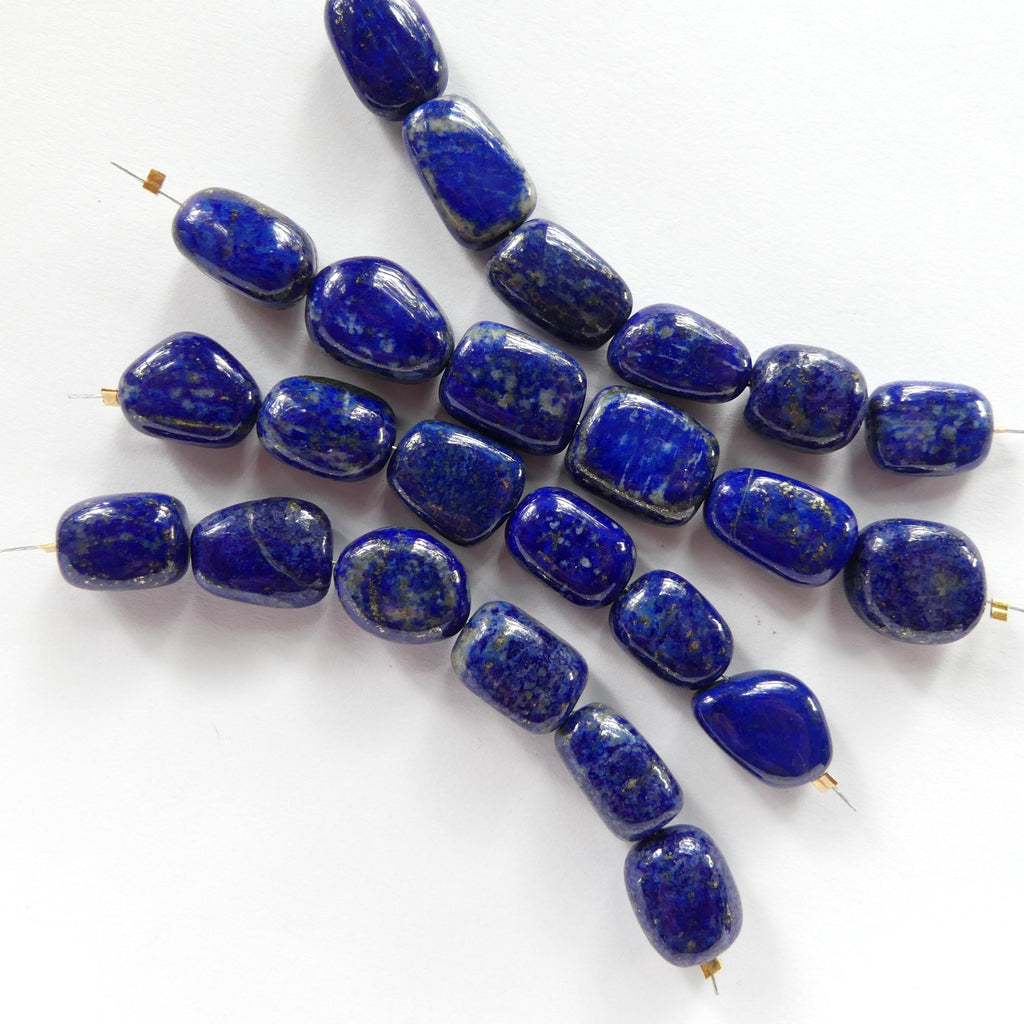 AAA Lapis lazuli Nugget Beads Chunks Lapis Pebble 6 Pieces Freeform Chunks Rough Gemstone Beads Jewelry Making Beading Craft Gift Beads
