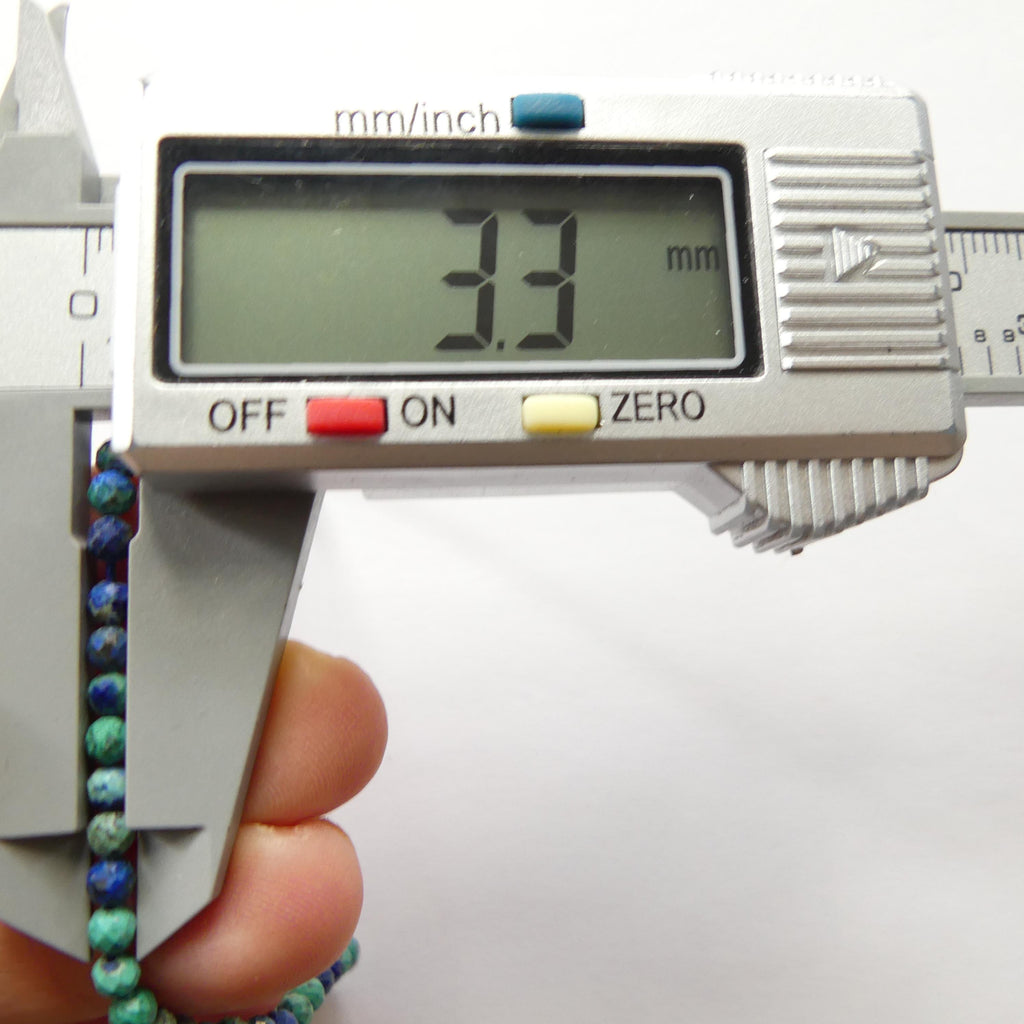 3mm Azurite Beads Malachite Faceted 15" Real Azurmalachite Gemstone Beads Beading Crafter Gift DIY Jewelry making Blue Green Crystal