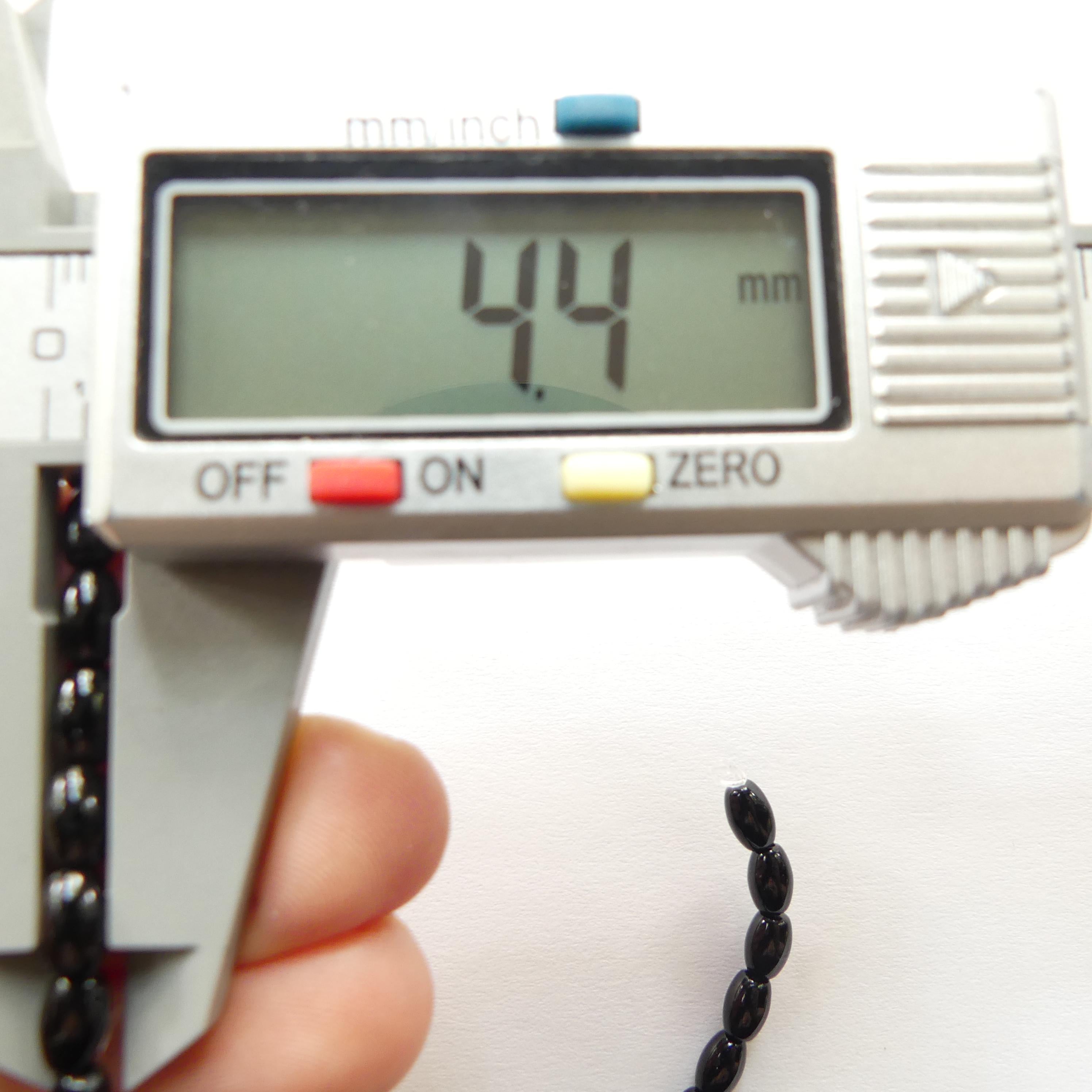 4mm Natural Black Onyx Beads Smooth Onyx Oval Beads 15" Natural Rice Onyx Gemstone Beads Beading Crafter Gift DIY jewelry