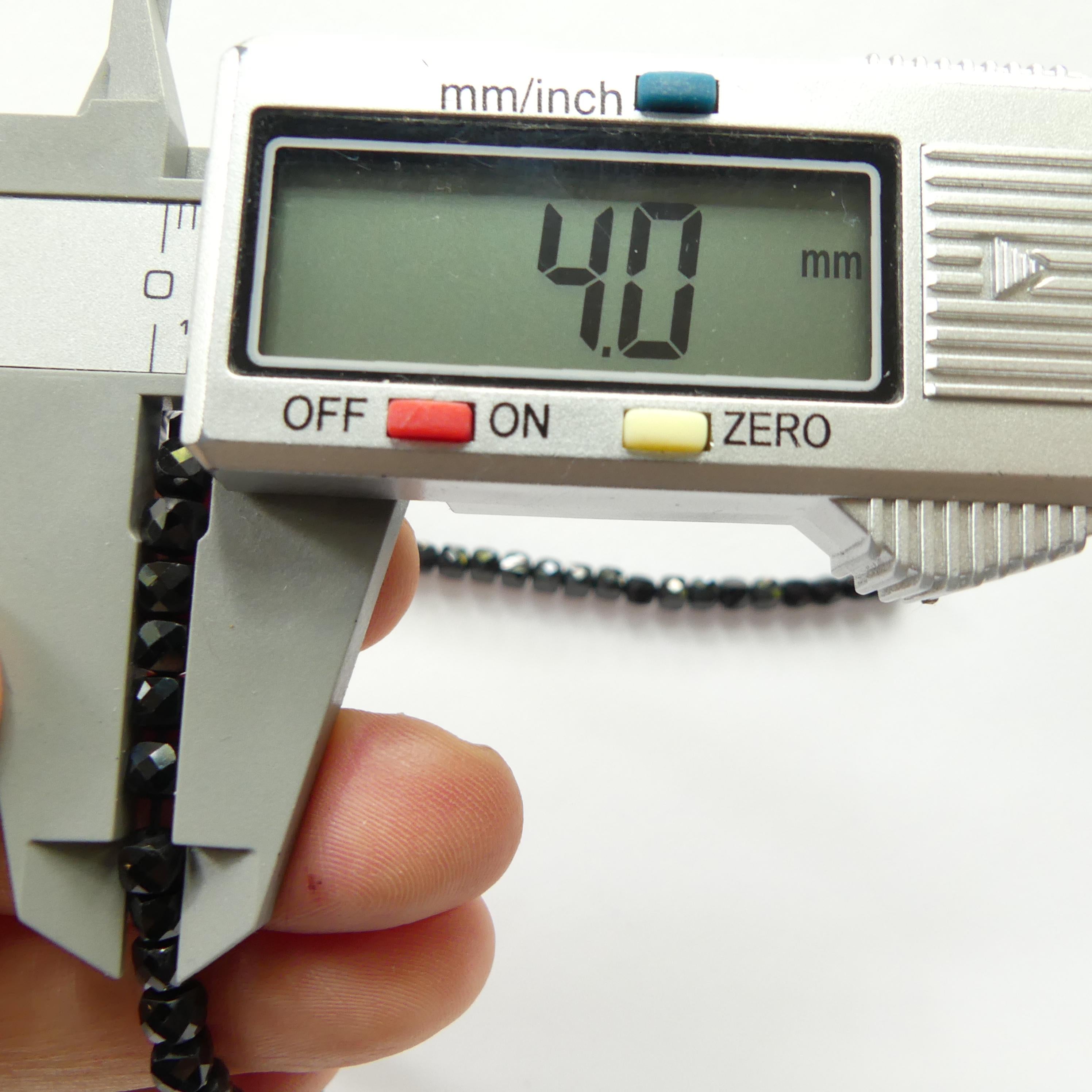 4mm Black Spinel Beads Faceted Cube 15" Sparkly Black Stone Crystal Genuine Gemstone Beads for Jewelry Making Beading Craft Gift Beads