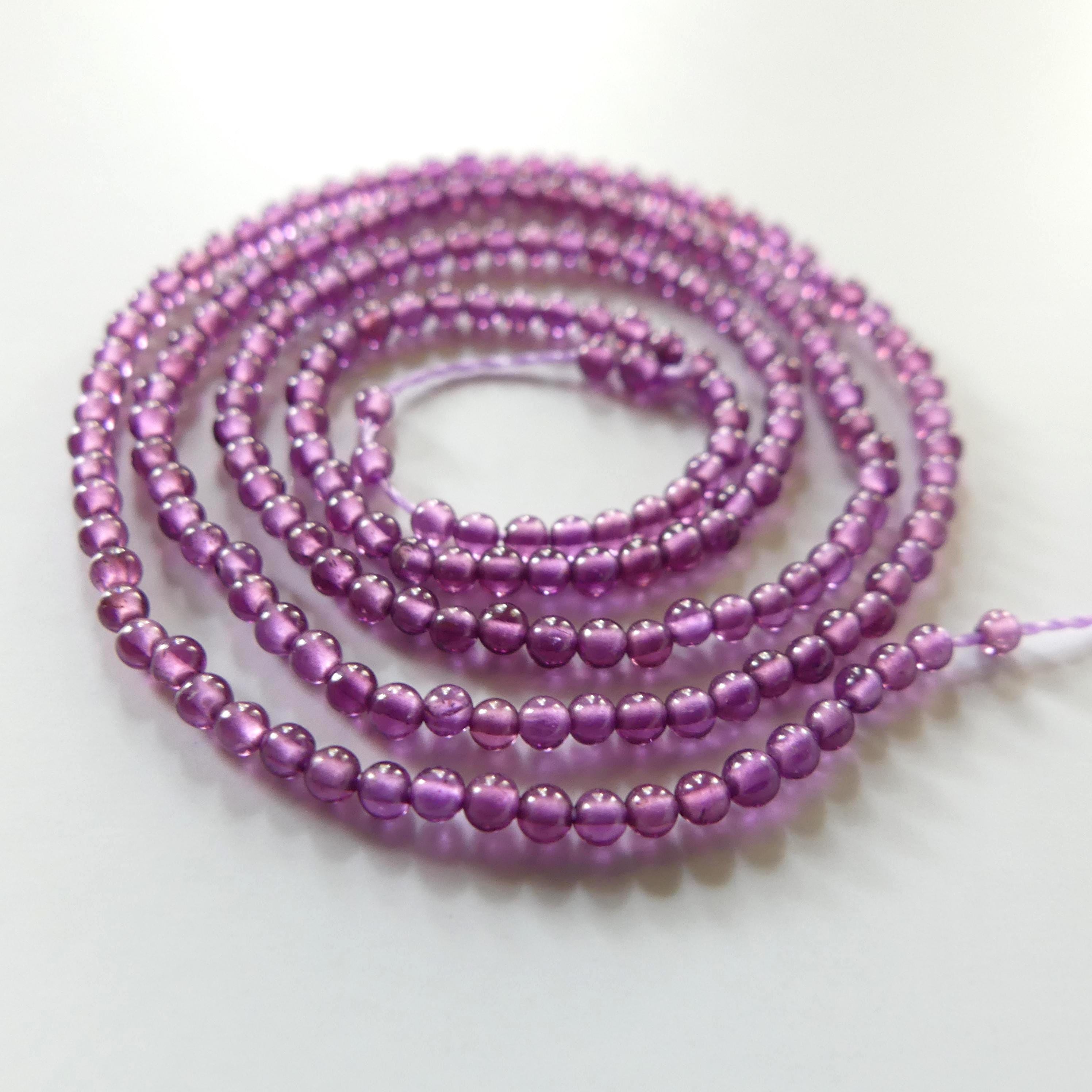 1.9mm 2mm AAA Pink Garnet Beads Faceted Beads 15" Natural Light Rhodolite Garnet Gemstone Beads Beading Crafter Gift