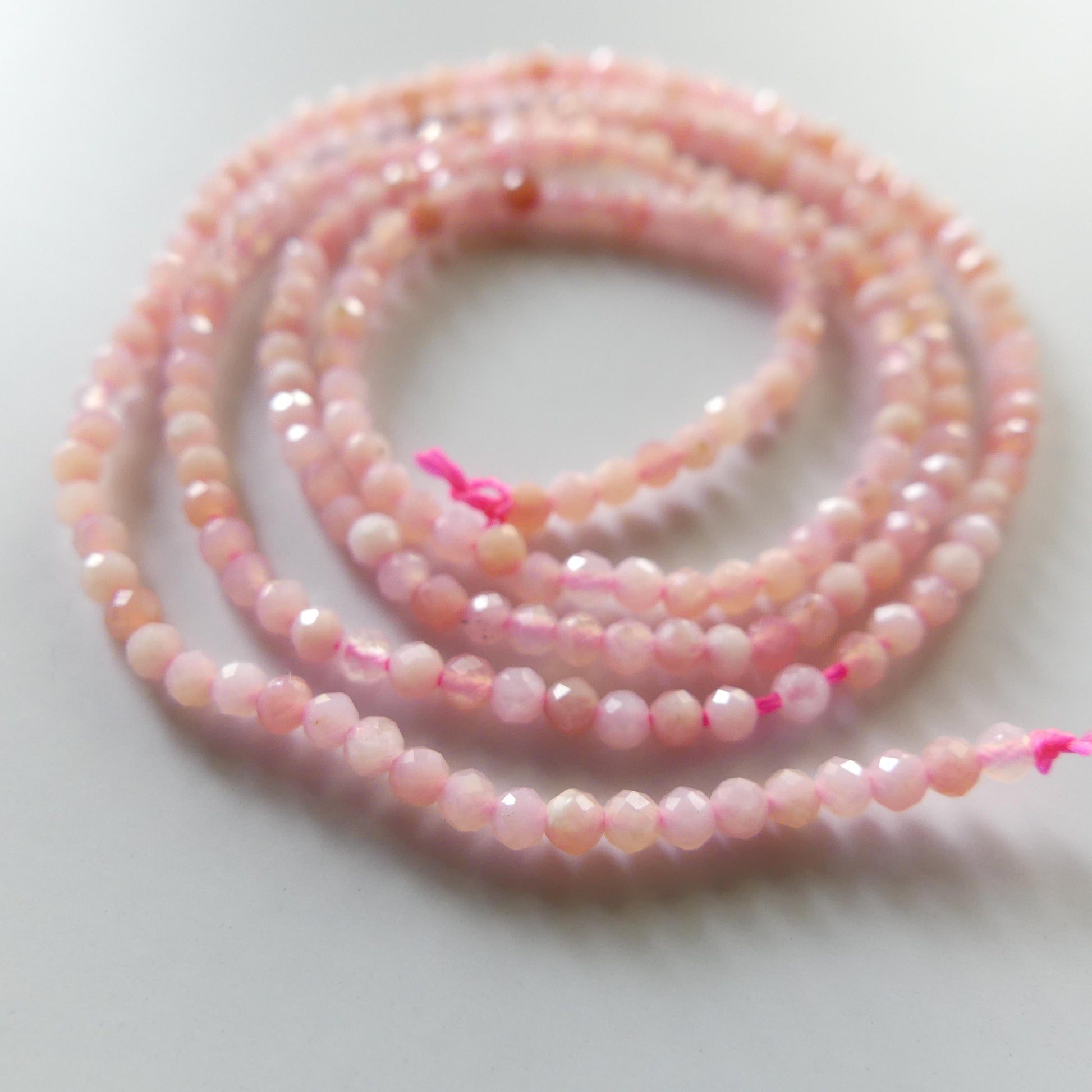2.5mm AAA Peruvian Pink Opal Beads 15.5" Pink Opal Genuine Gemstone Beads Natural Opal for Jewelry Making Beading Craft Gift Beads