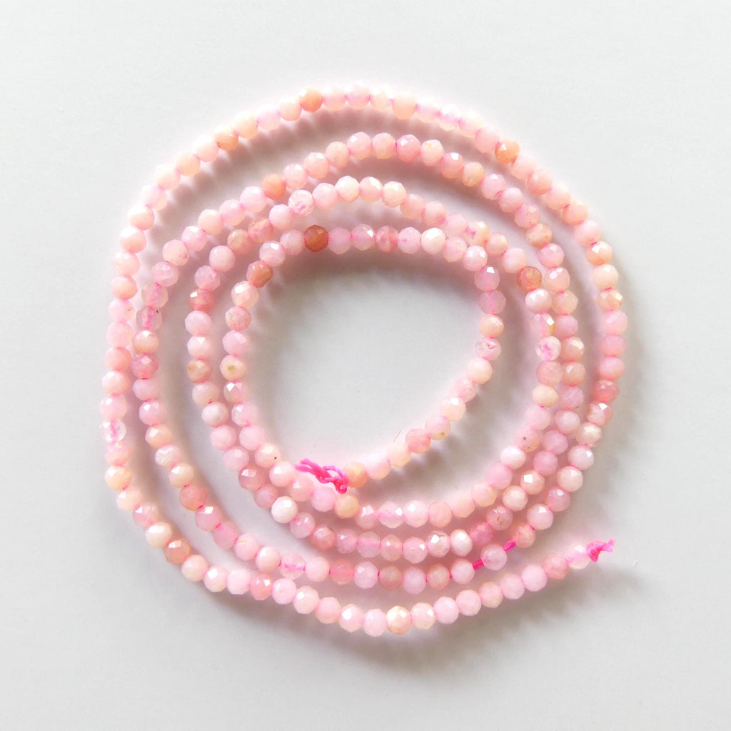 2.5mm AAA Peruvian Pink Opal Beads 15.5" Pink Opal Genuine Gemstone Beads Natural Opal for Jewelry Making Beading Craft Gift Beads