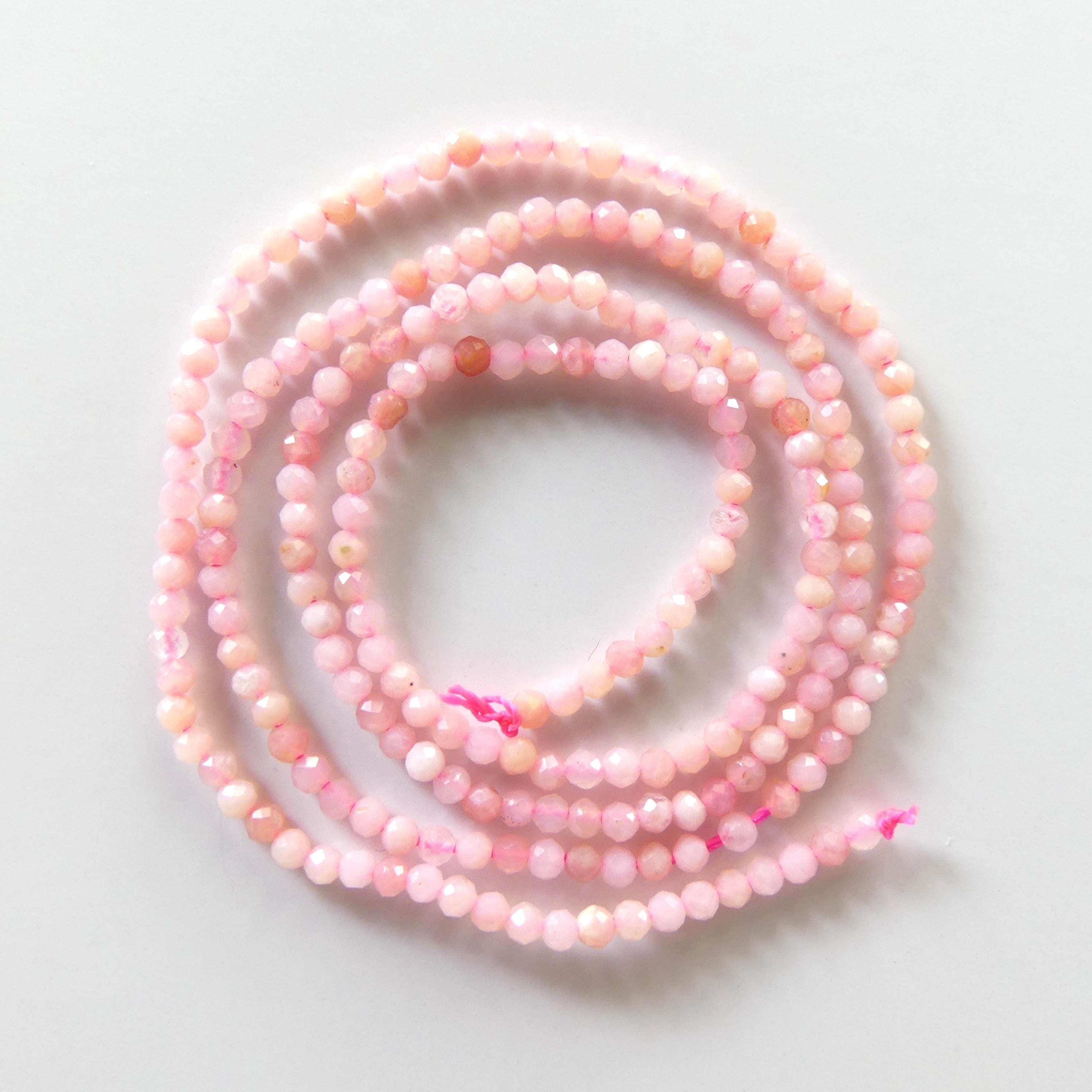 1.9mm AAA Peruvian Pink Opal Beads 15" Pink Opal Genuine Gemstone Beads Natural Opal for Jewelry Making Beading Craft Gift Beads