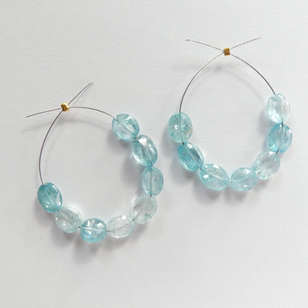 Rare Natural Blue Zircon Faceted Oval Beads Genuine Zircon Nuggets Transparent Sparkly Gemstone Beads for Jewelry Making December Birthstone