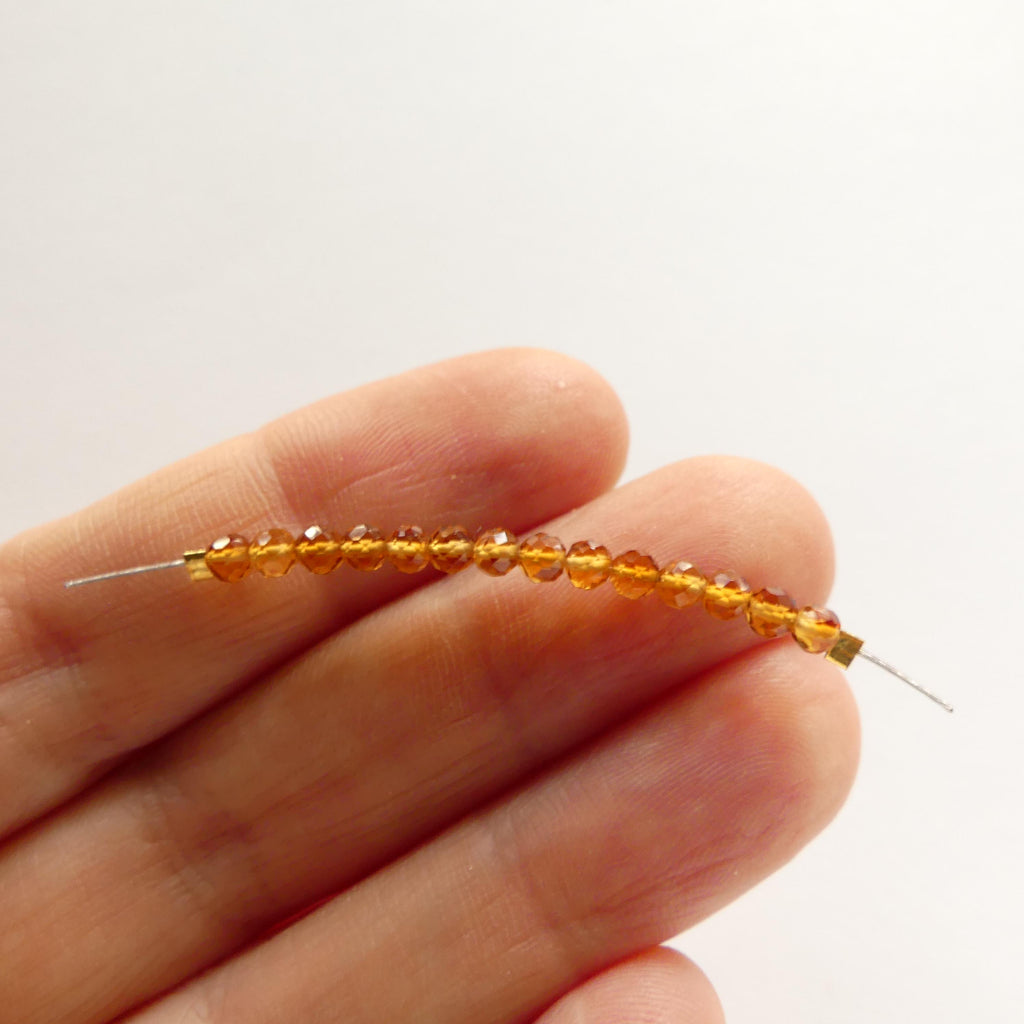 3mm AAA Madeira Citrine Faceted Beads 1.5" Dark Yellow Citrine Gemstone Beads for Jewelry Making Beading Gift Crafter November Birtstone