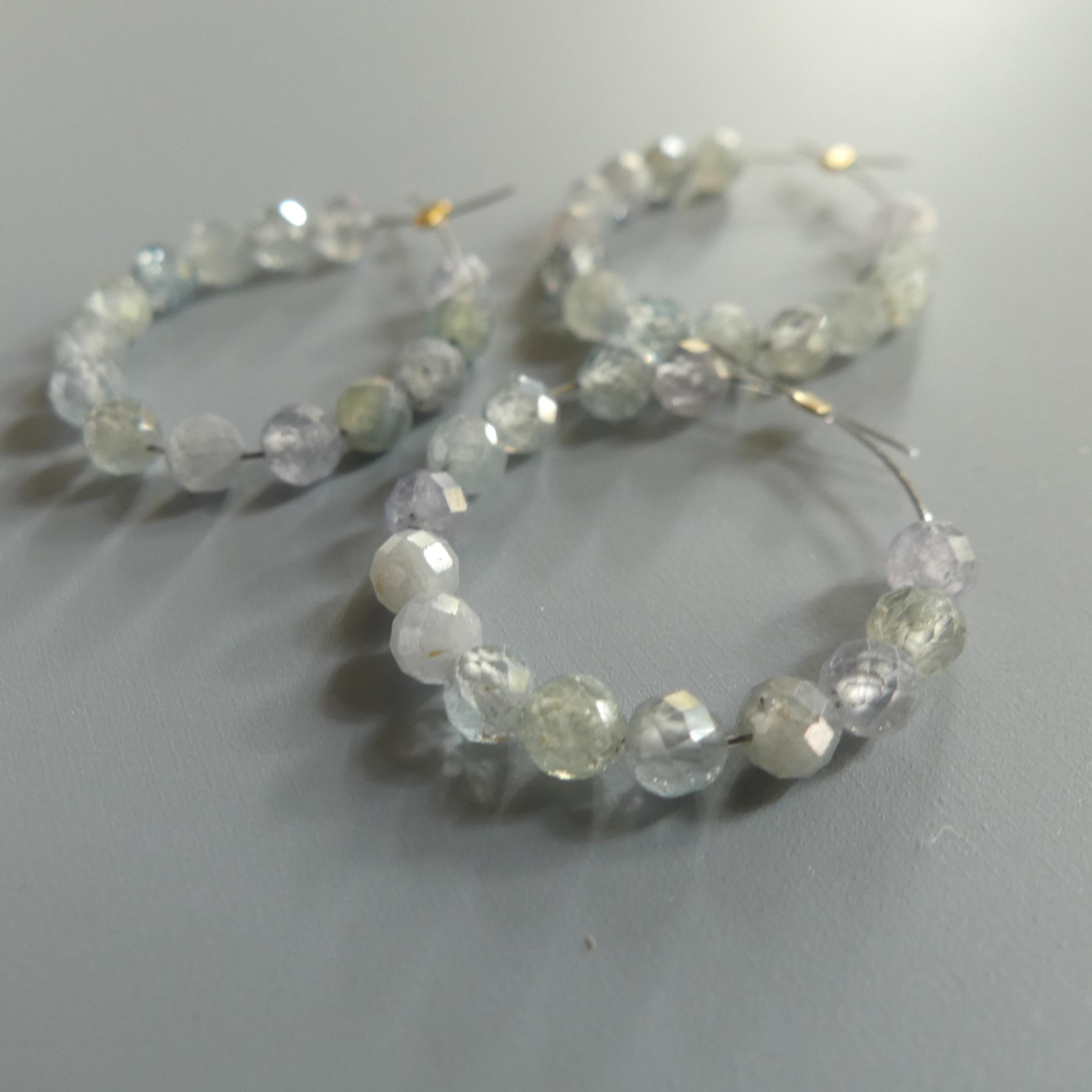 4mm AAA Montana Sapphire Beads Faceted Gray Sapphire Genuine Gemstone Beads Jewelry Making Beading Craft Gift Birthstone DIY Earrings
