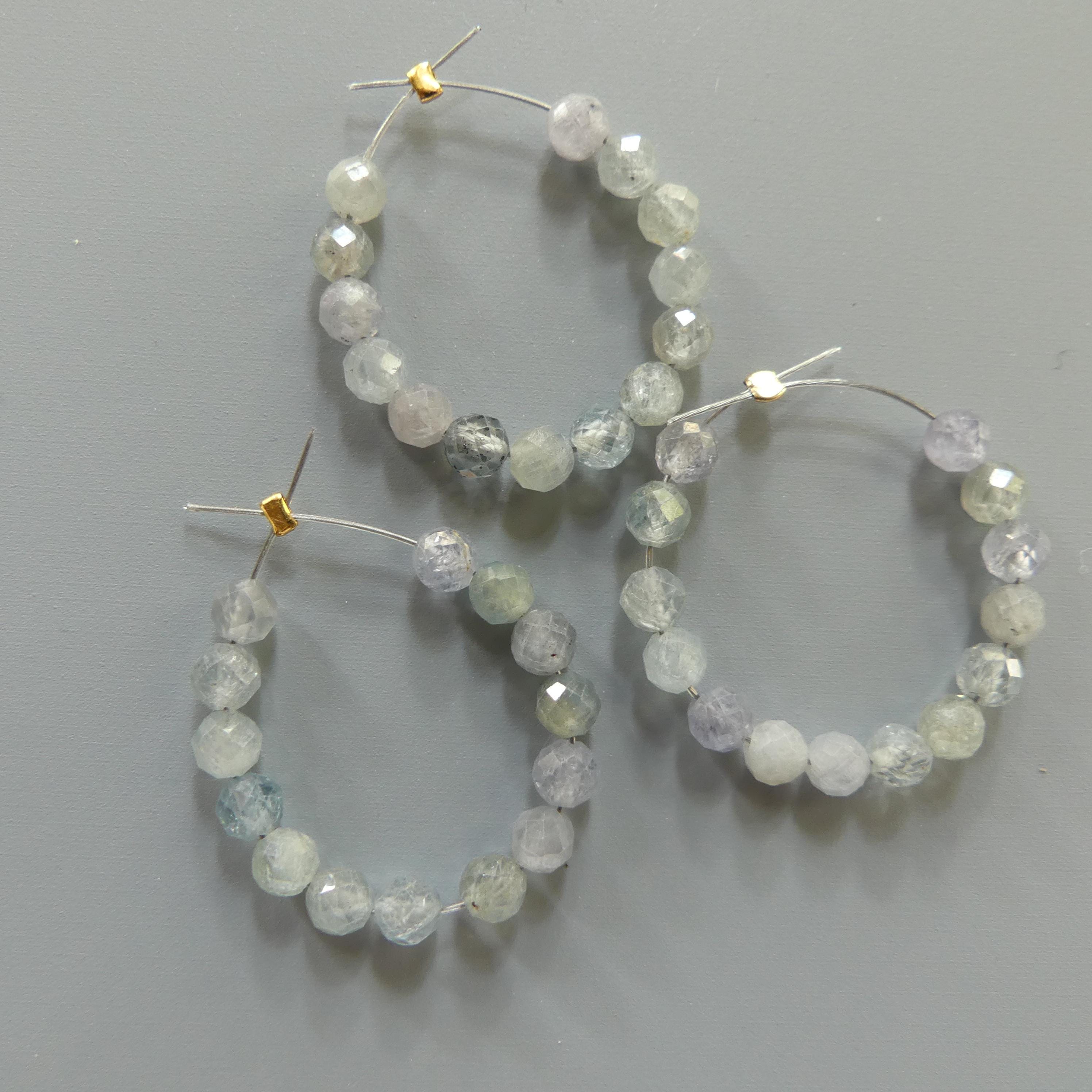 4mm AAA Montana Sapphire Beads Faceted Gray Sapphire Genuine Gemstone Beads Jewelry Making Beading Craft Gift Birthstone DIY Earrings