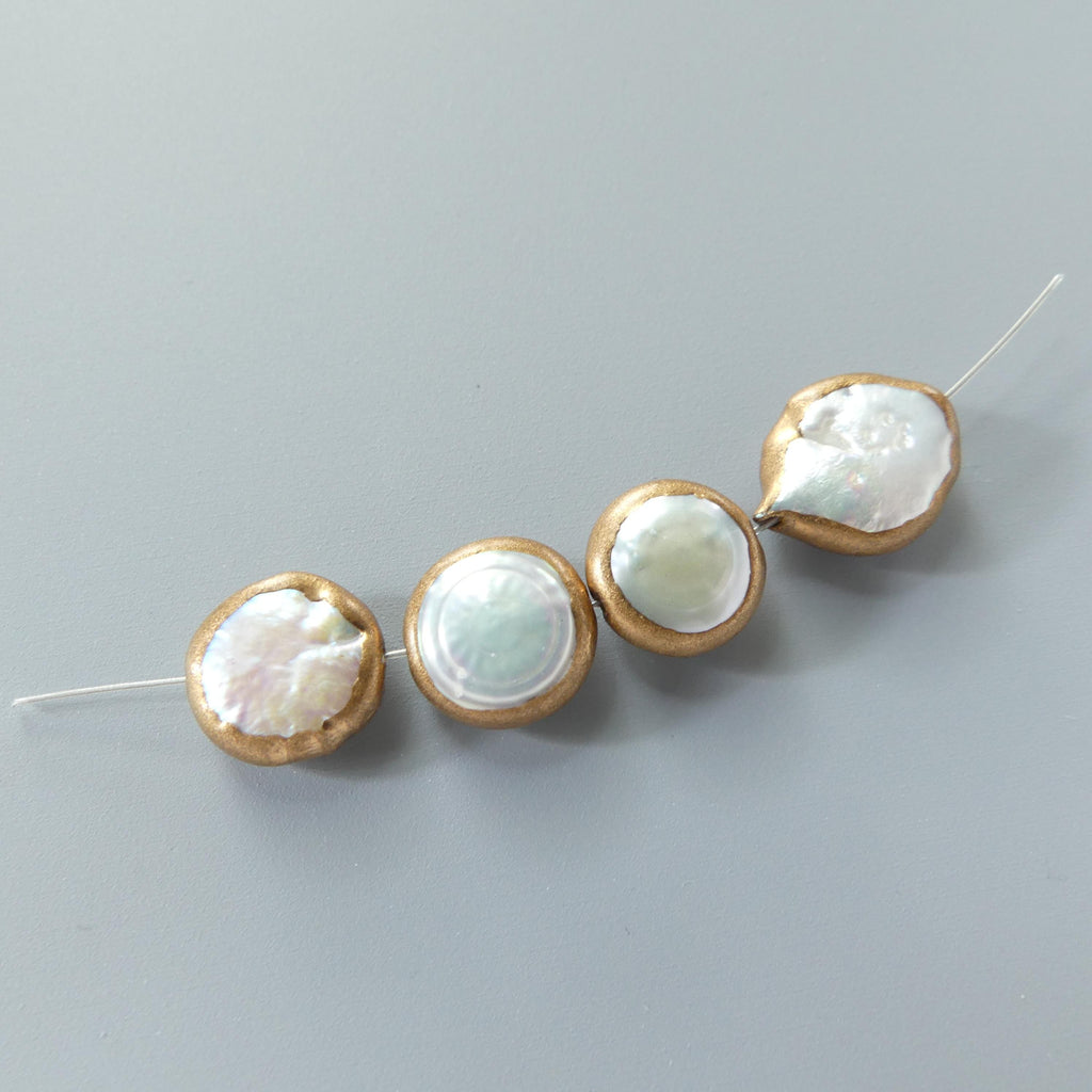 1 Piece Copper Wrapped Turquoise Coin Beads Green Blue Gemstone Beads Copper Wrapped Pearl Coin Beads Jewelry Making DIY Earrings Pendant