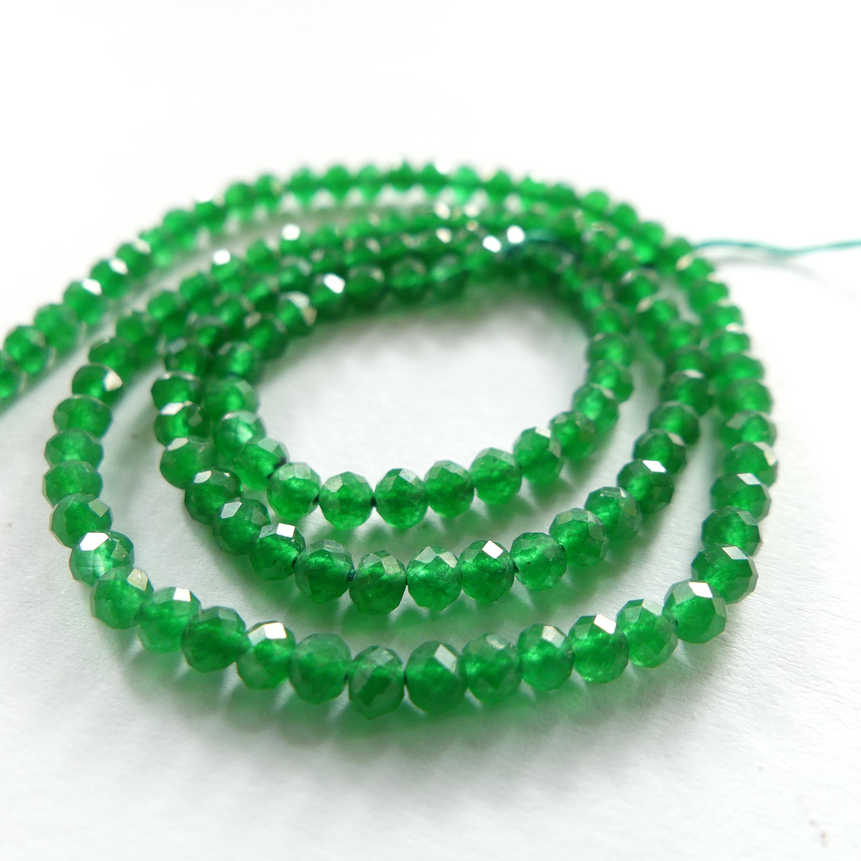 2mm 3mm Natural Green Onyx Beads Micro Faceted Beads 12.5" Natural Onyx Gemstone Beads Beading Crafter Gift DIY jewelry