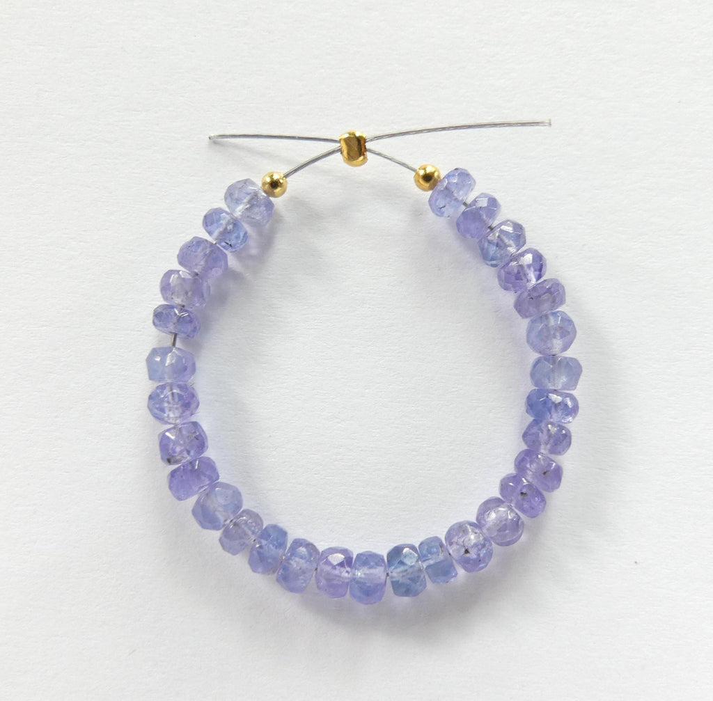 3mm AAA Tanzanite Beads Hand Faceted Rondelle Beads Natural Tanzanite Gemstone Beads Beading Crafter Gift December Birthstone