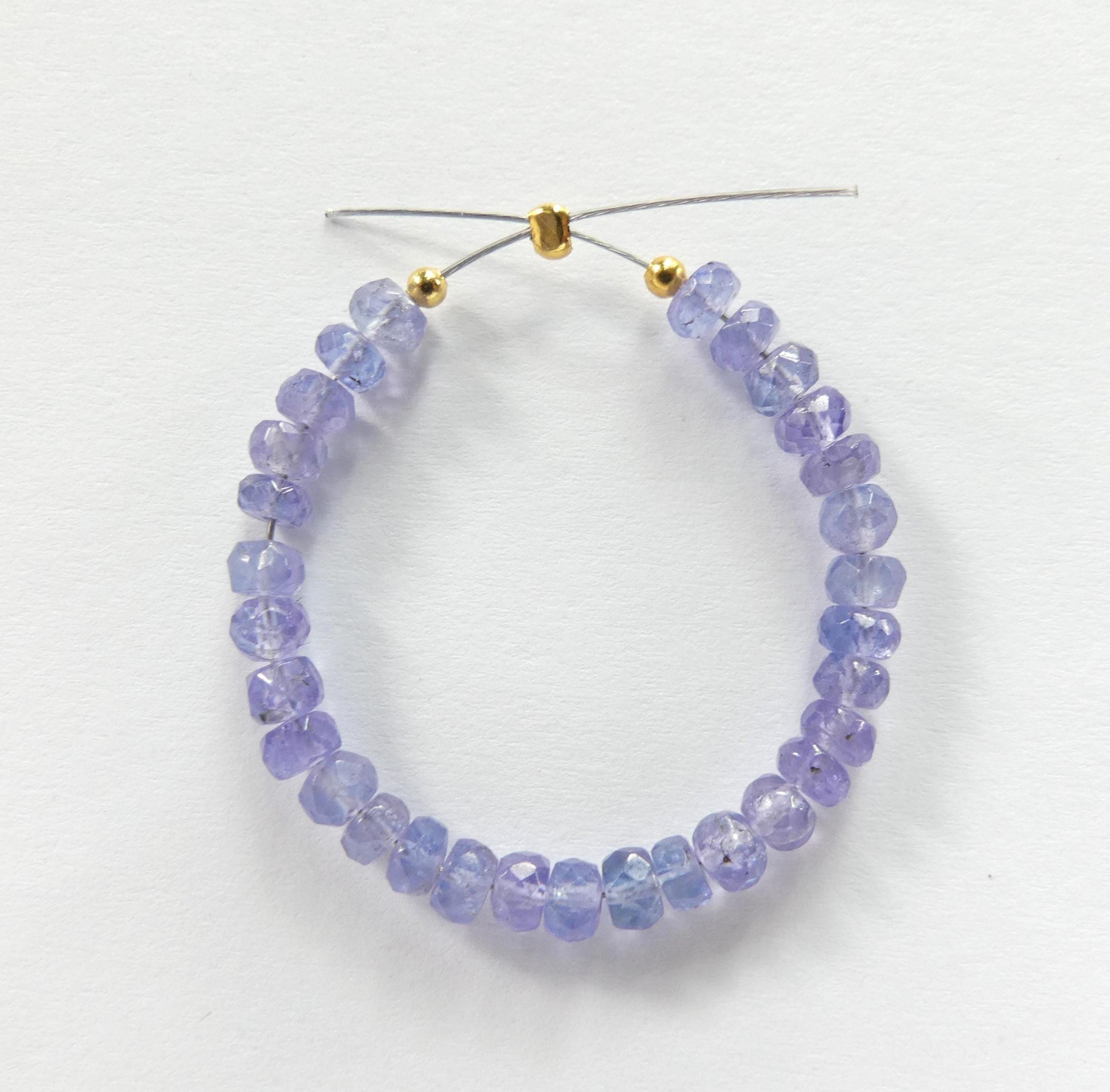 3mm AAA Tanzanite Beads Hand Faceted Rondelle Beads Natural Tanzanite Gemstone Beads Beading Crafter Gift December Birthstone