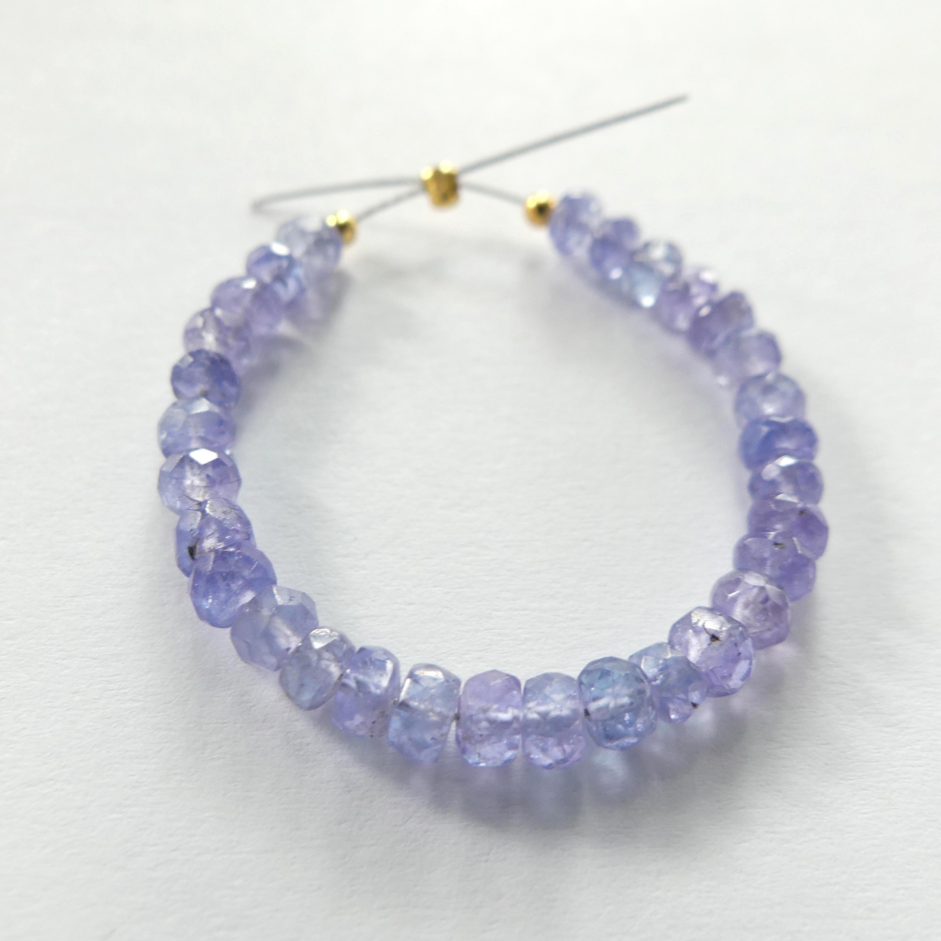 3mm AAA Tanzanite Beads Hand Faceted Rondelle Beads Natural Tanzanite Gemstone Beads Beading Crafter Gift December Birthstone