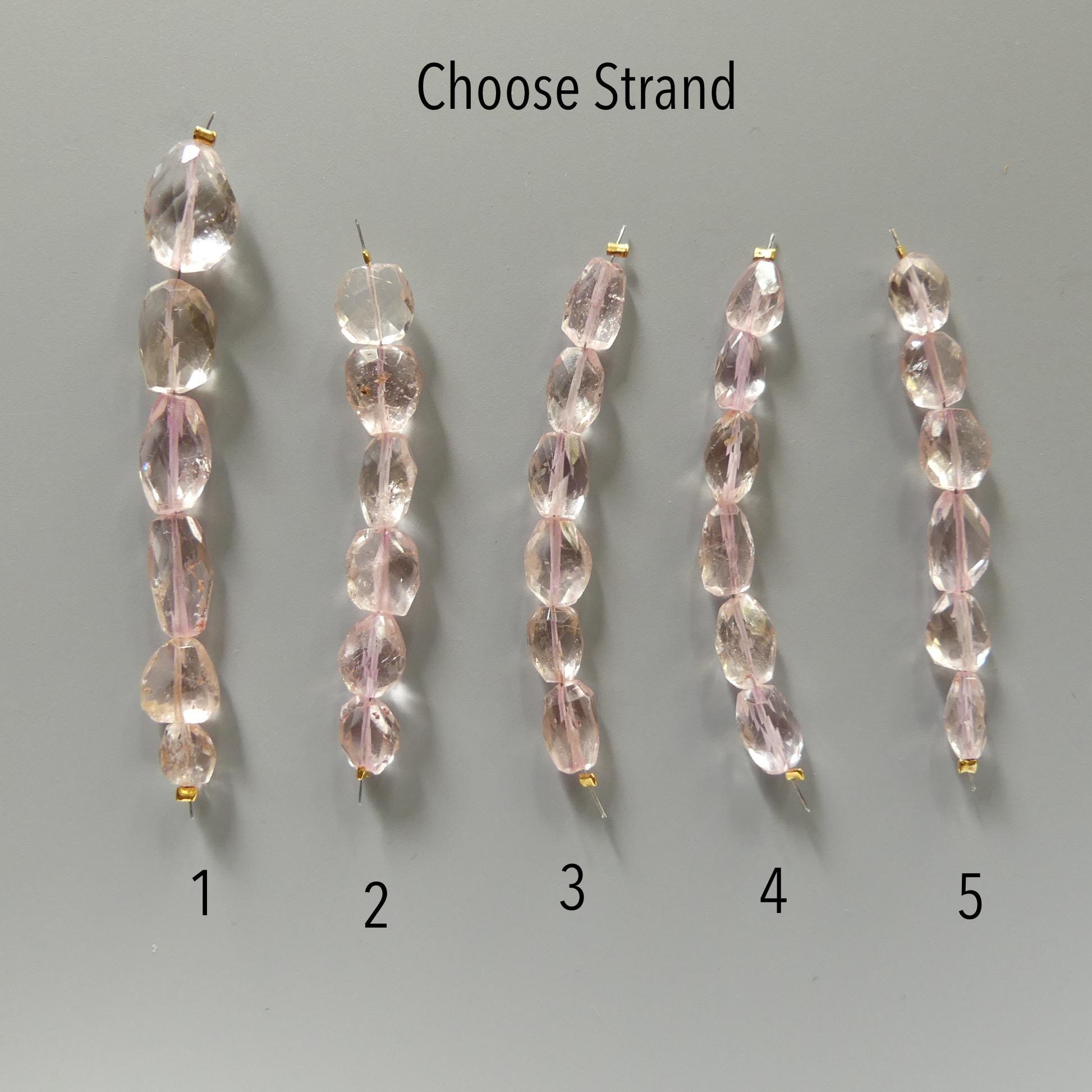 AAA Morganite Faceted Oval Beads Morganite Nuggets Natural Pale Pink Gemstone Briolette Crafter Gift DIY Jewelry