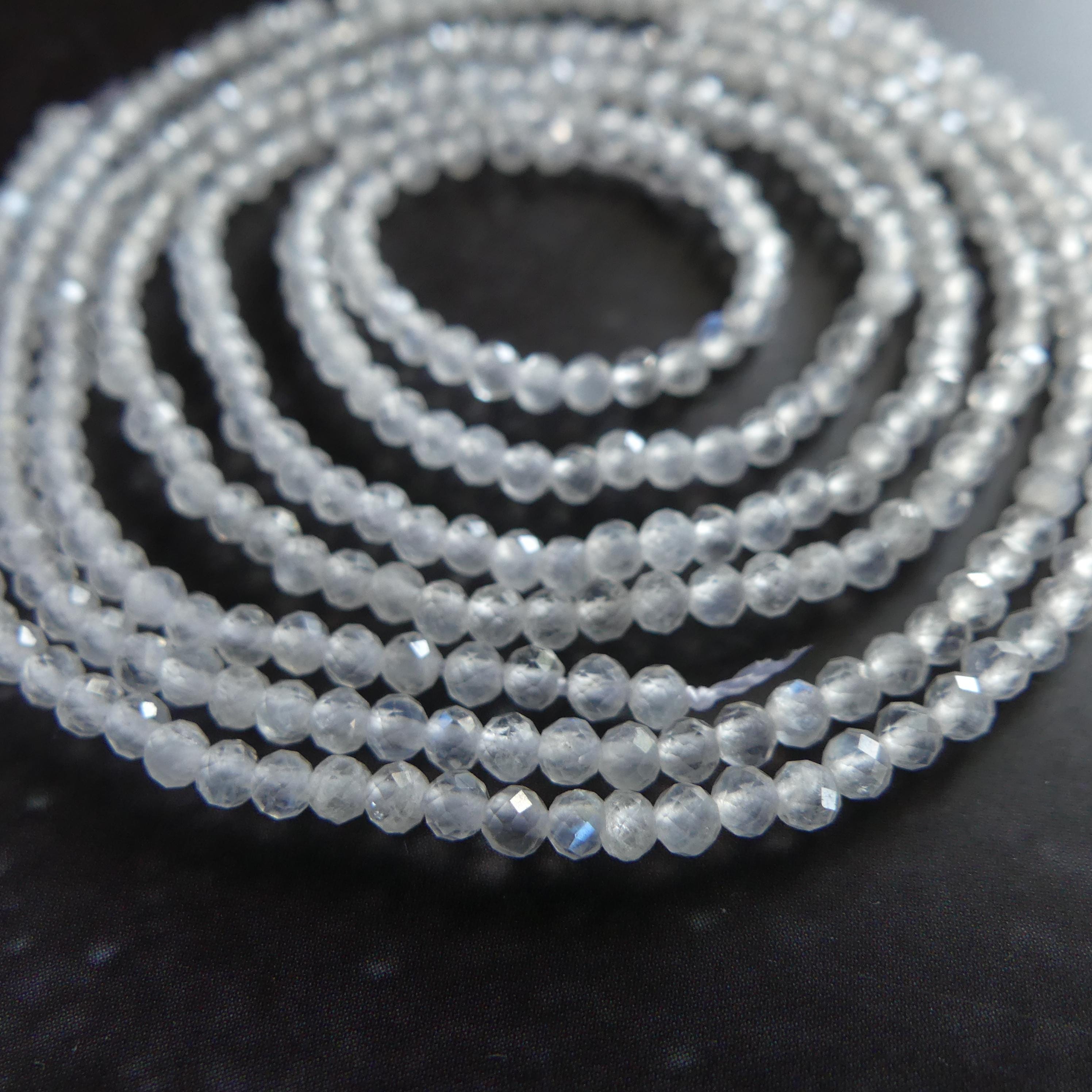 2mm 2.5mm Rainbow Moonstone Faceted Beads 15" Moonstone Gemstone Beads Beading Crafter Gift June Birthstone DIY Jewelry Fertility Stone